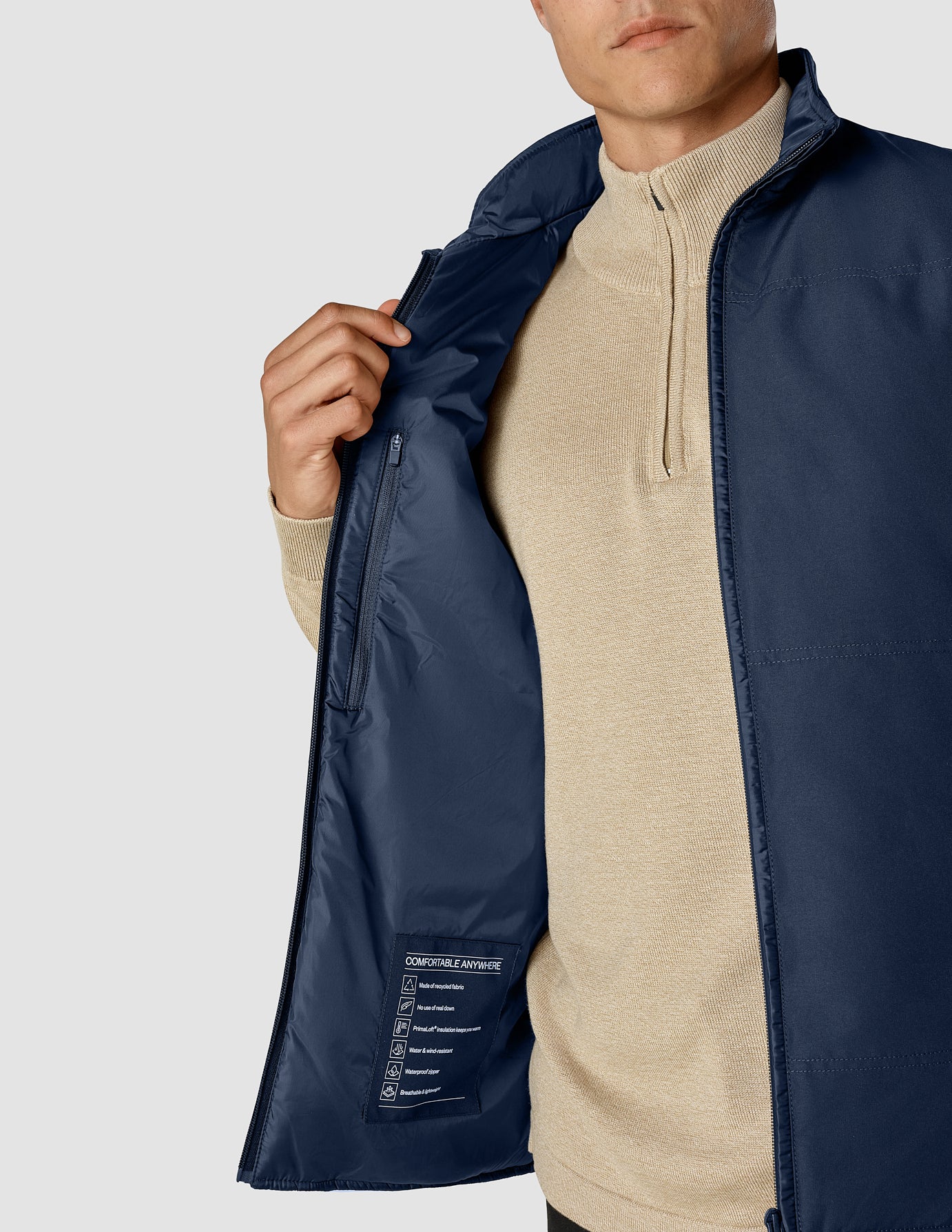 Men's Utility Vest Dark Navy - Durable Work Vest with Multiple Pockets for Outdoor, Hiking, and Camping