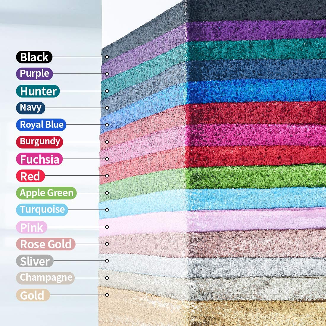 6-Pack 12x108 Inch Glitter Purple Sequin Table Runners - Elegant Wedding, Birthday, Bachelorette & Holiday Party Decorations - Perfect for Bridal Showers, Baby Showers & Festive Celebrations