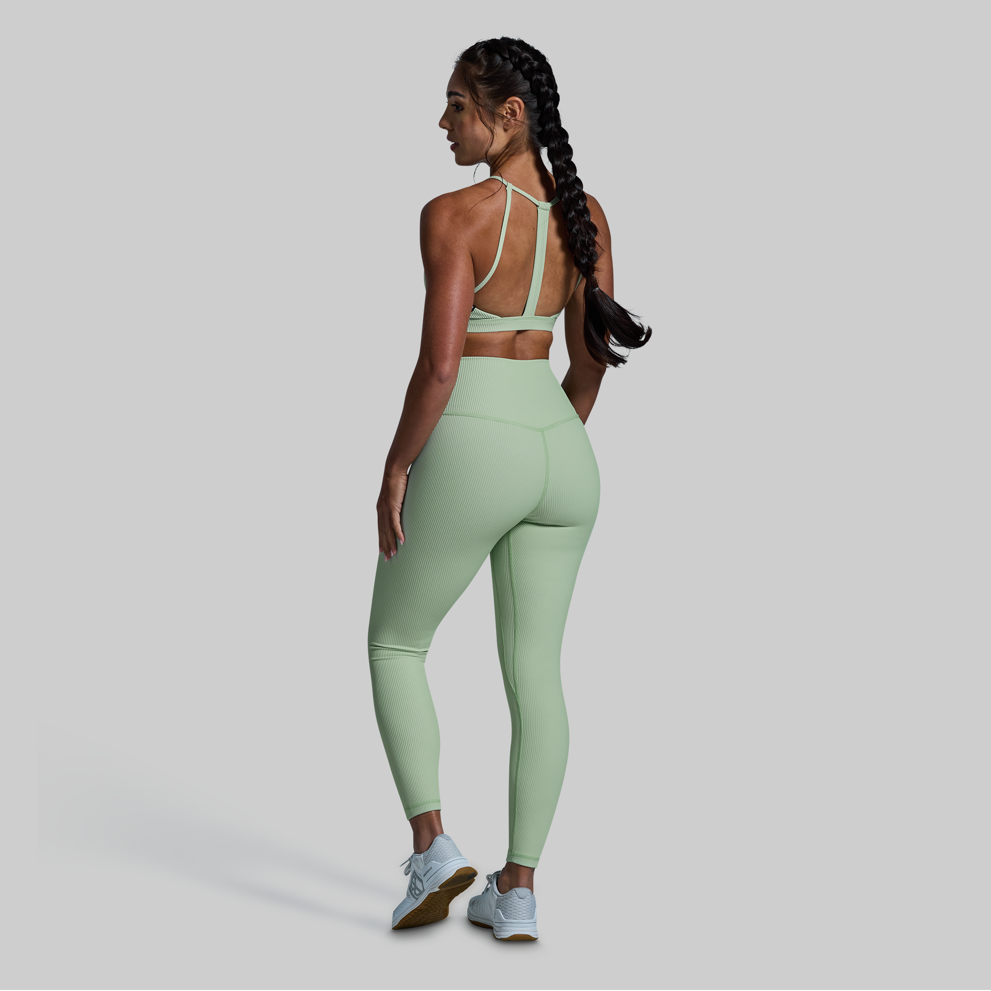 Limitless High-Waist Yoga Leggings - Cameo Green | Women's Workout Tights for Running, Gym & Lounge | Moisture-Wicking & Stretchy Activewear