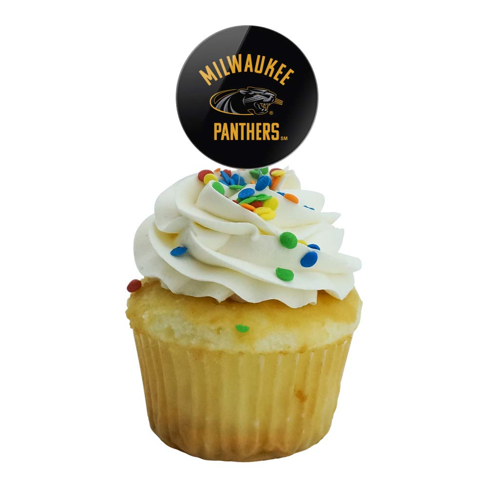 University of Wisconsin Milwaukee Official Panthers Cupcake Toppers - Set of 6 Decorations for Baking, Parties, and School Spirit Events | Perfect for Game Day Treats, Birthday Cakes, and Alumni Gatherings