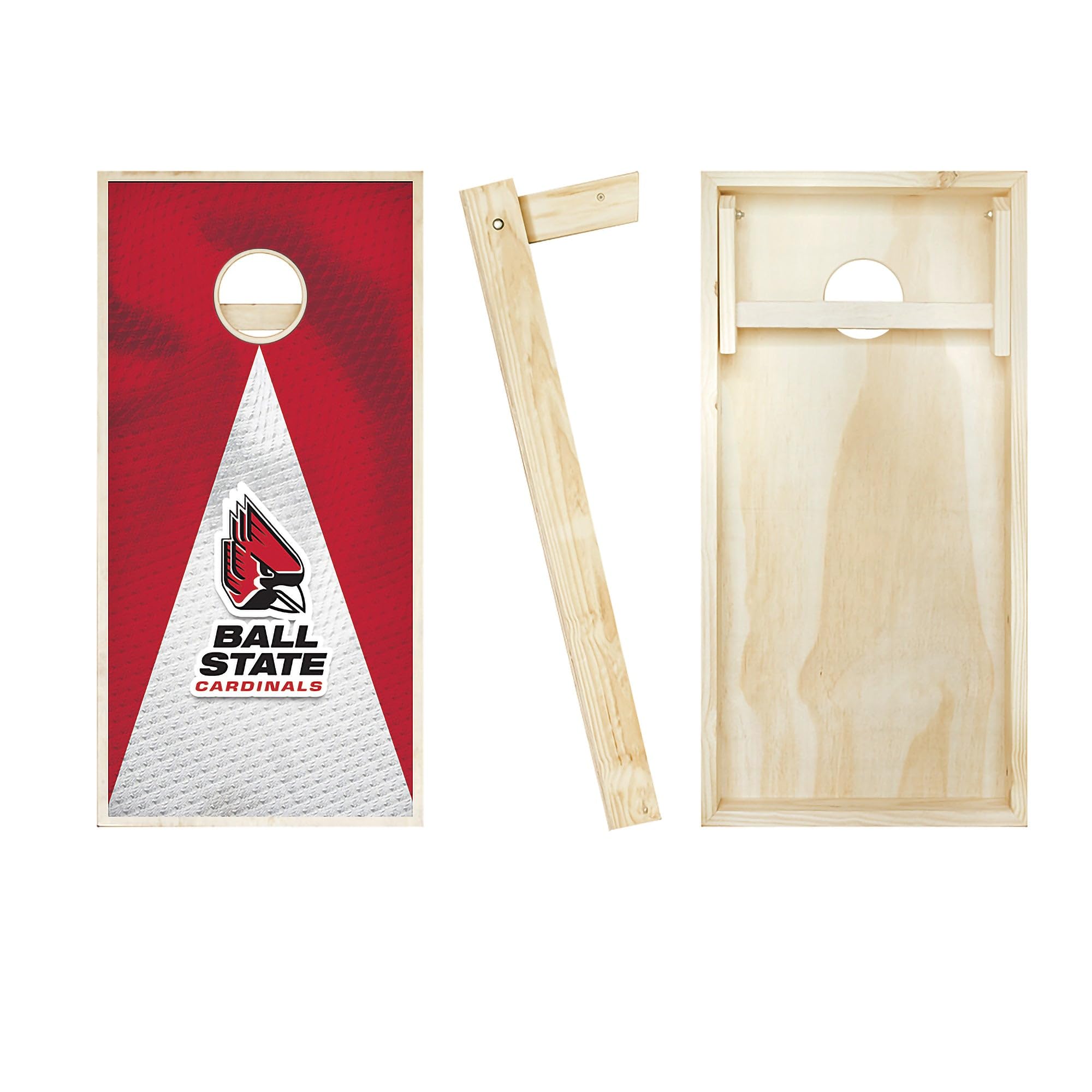 Ball State University Cornhole Game Set - 2 Premium Wooden Boards & 8 Team Logo Bean Bags - Official NCAA Licensed Outdoor Tailgating & Backyard Party Game