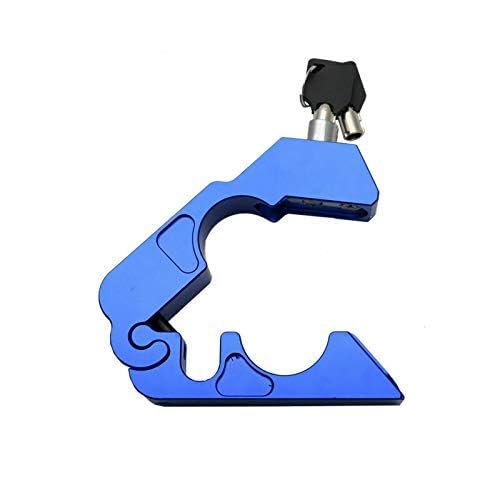 MACHSWON Motorcycle Brake Lock - Anti-Theft Handlebar Lever Throttle Grip Lock for Bike, Scooter, Moped & ATV (Blue) | Secure Parking Protection for Outdoor Rides & Urban Commuting