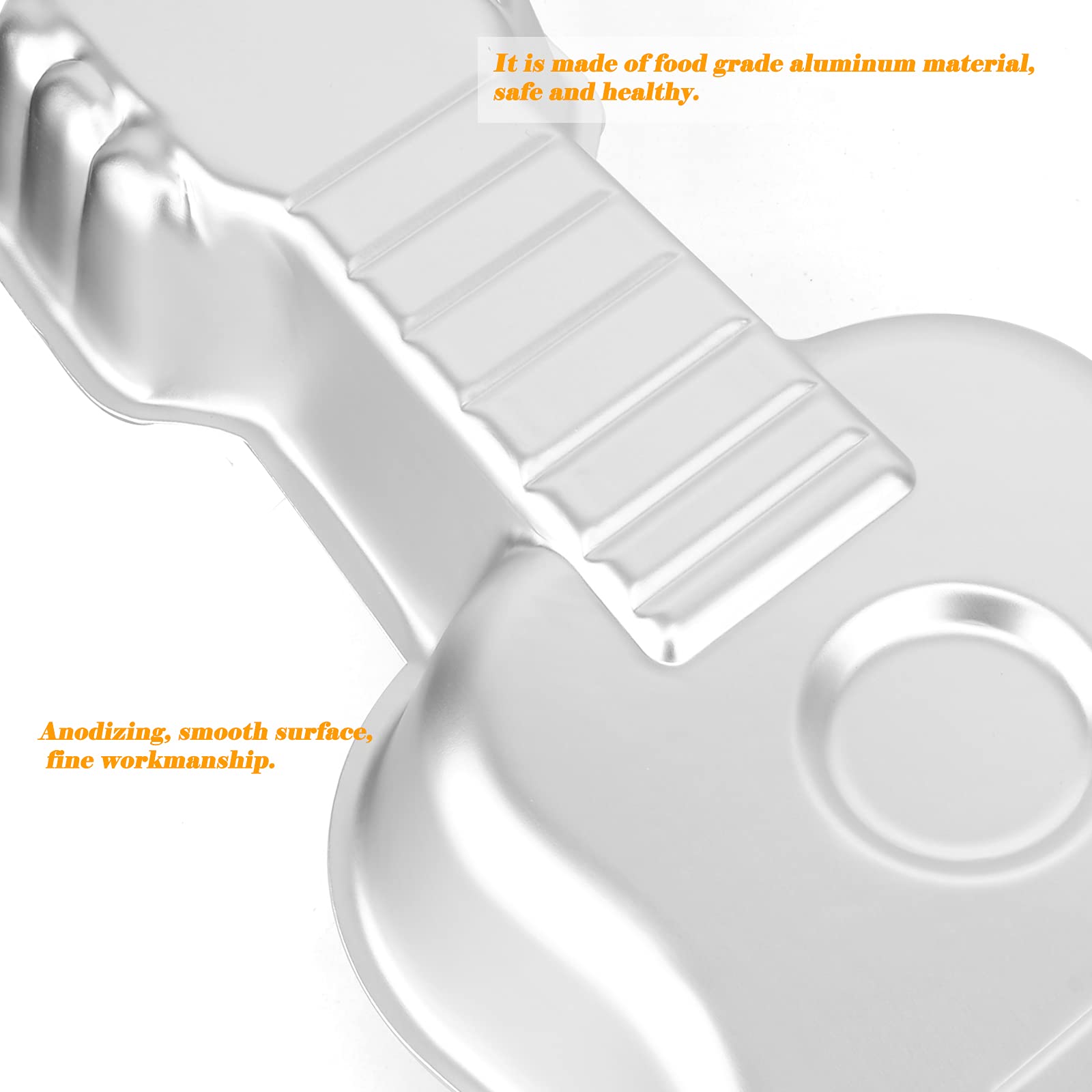 16.5 Inch Aluminum 3D Guitar Shaped Cake Pan - Non-Stick Baking Mold for Birthday Party, Wedding, Music Theme Cakes - Perfect for Guitar Lovers & Bakers