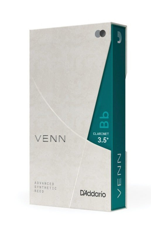 D'Addario Venn Bb Clarinet Reed Strength 3.5+ - Professional Woodwind Accessories for Clarinet Players | Perfect for Jazz, Classical & Band Performances