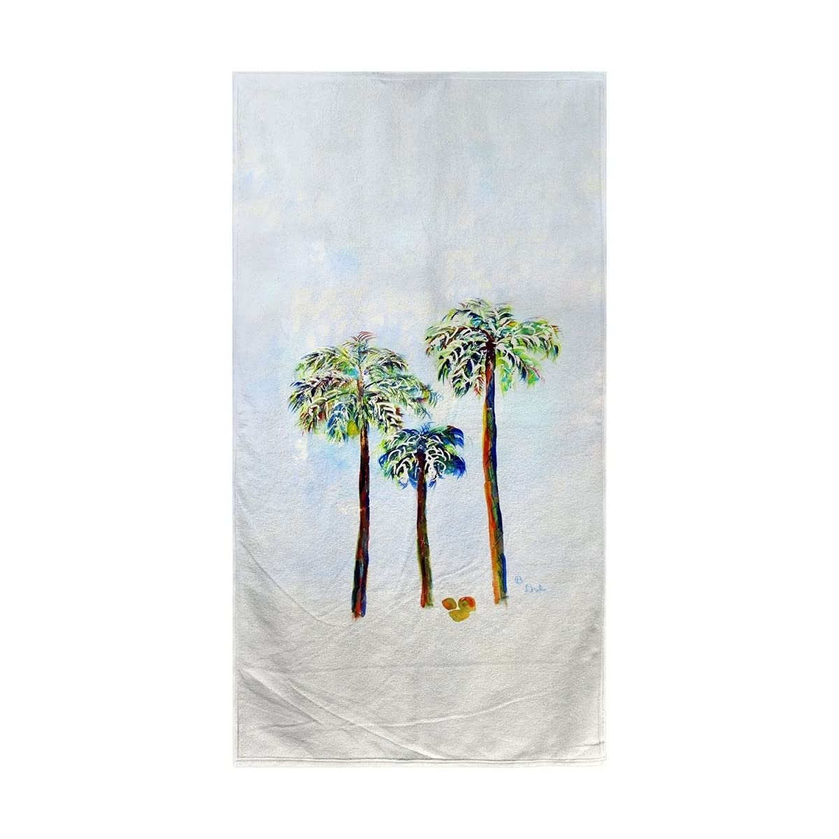 Betsy Drake Three Palms Beach Towel - Extra Large Soft Quick Dry Towel for Pool, Beach, Yoga & Gym - Premium Sand-Free Bath Towel for Summer Vacation & Outdoor Activities