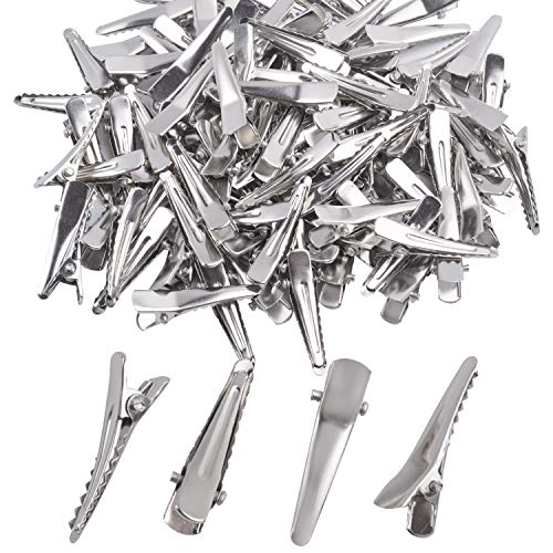 30MM Small Alligator Hair Clips - 100pcs Silver Metal Hair Clips with Teeth for Women & Girls - Perfect for Hair Styling, DIY Crafts, and Party Accessories - Strong Hold Hair Clips for Thick Hair, Braids, and Updos