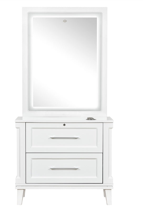 Professional Fairview LED Lighted Styling Station - 3-Sided Mirror with Adjustable Brightness for Makeup, Skincare & Hair Styling | Perfect for Home Vanity, Salon & Professional Use