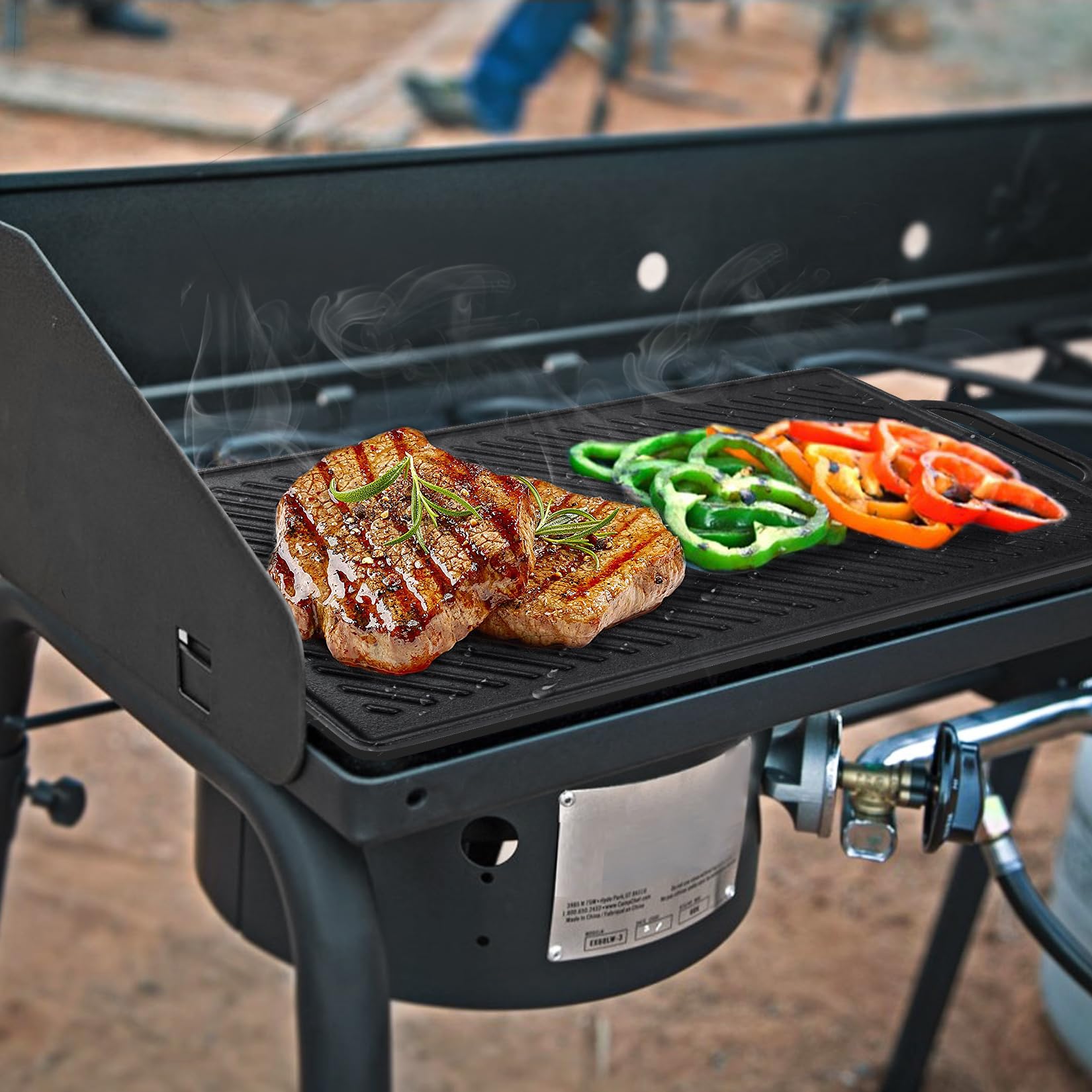 Premium GGC Cast Iron Reversible Grill Griddle for Stove Top & Gas Grills - 20