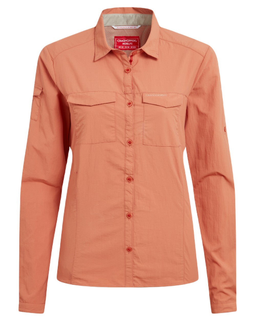 Craghoppers Women's NosiLife Adventure Long Sleeve Shirt III - Bug Repellent Travel & Hiking Shirt for Outdoor Activities