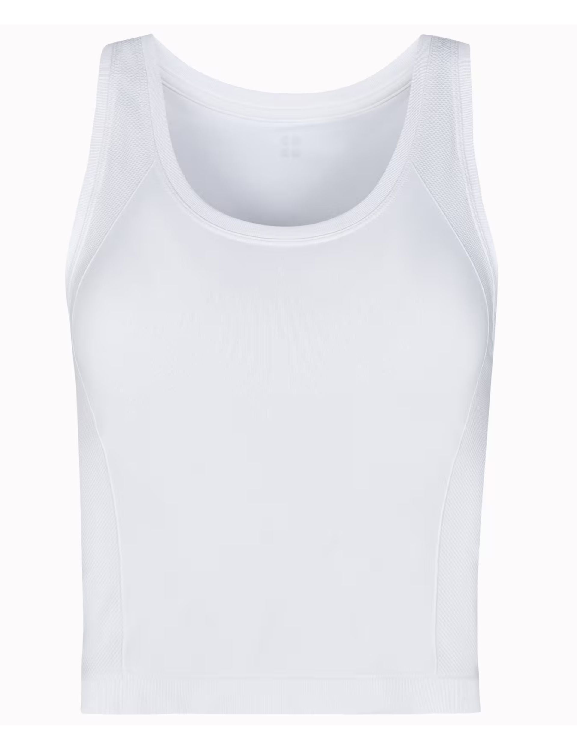 Seamless Gym Vest for Women - Breathable Workout Top for Running, Yoga & Fitness - White