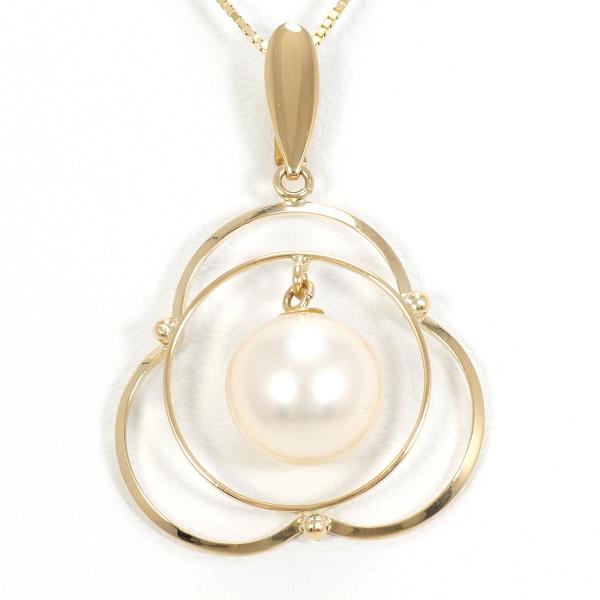 18K Yellow Gold Pearl Necklace for Women - Elegant & Timeless Jewelry Gift for Wedding, Anniversary & Special Occasions