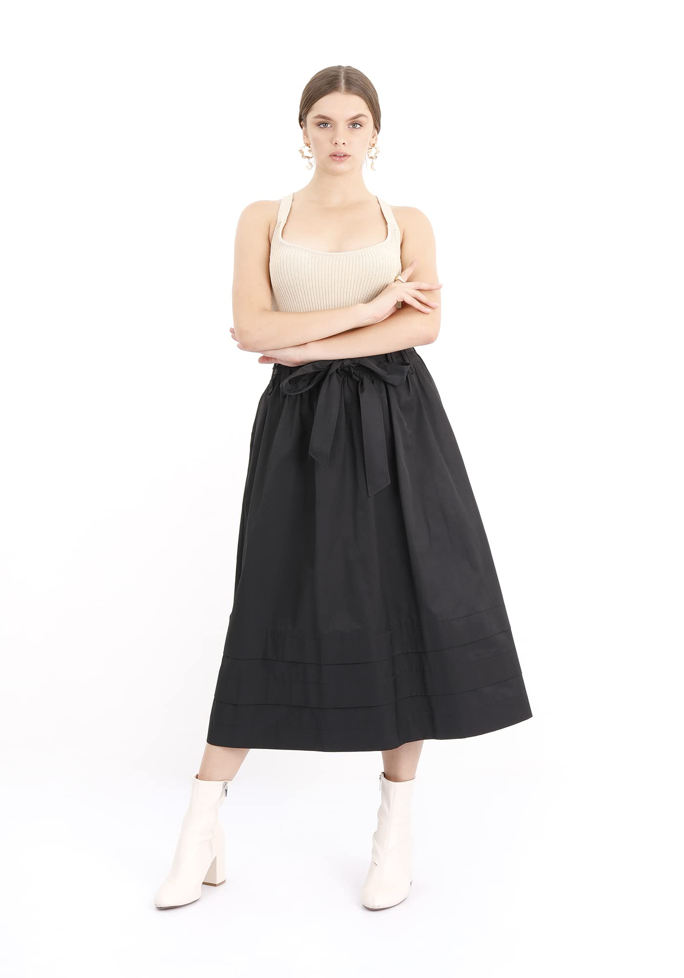 G-Line Guzella Straight Midi Skirt - High Waisted Below Knee Pencil Skirt for Women | Office Wear, Business Casual & Spring Outfits