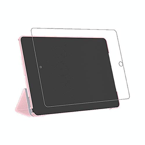 Verizon Folio Case with Tempered Glass Screen Protector for iPad Air 10.5 3rd Gen & iPad Pro 10.5 - Pink | Slim Protective Cover for Work, School & Travel