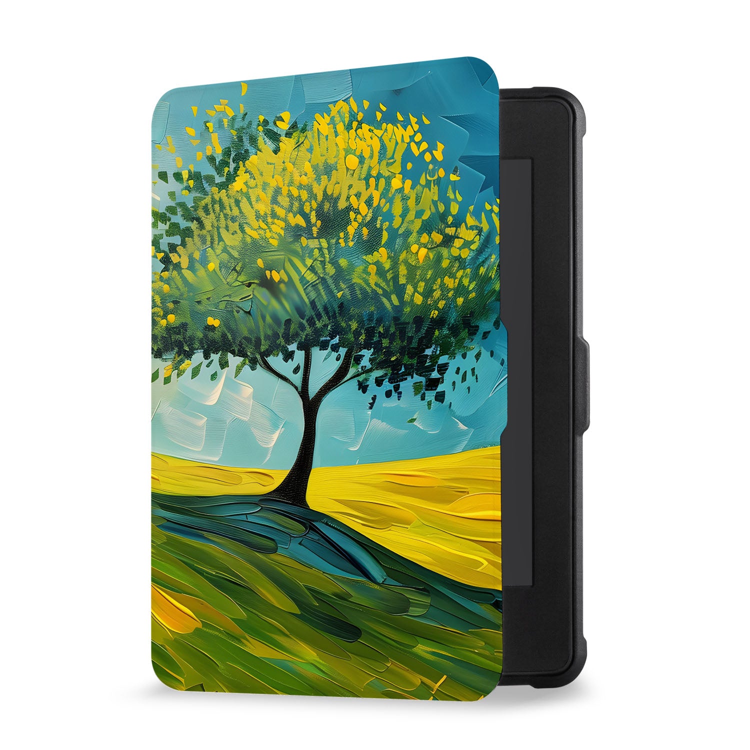 Premium Kindle Case with Elegant Tree Painting Design - Waterproof & Lightweight Cover for Kindle Paperwhite & Oasis - Perfect for Reading Outdoors, Traveling & Daily Commute