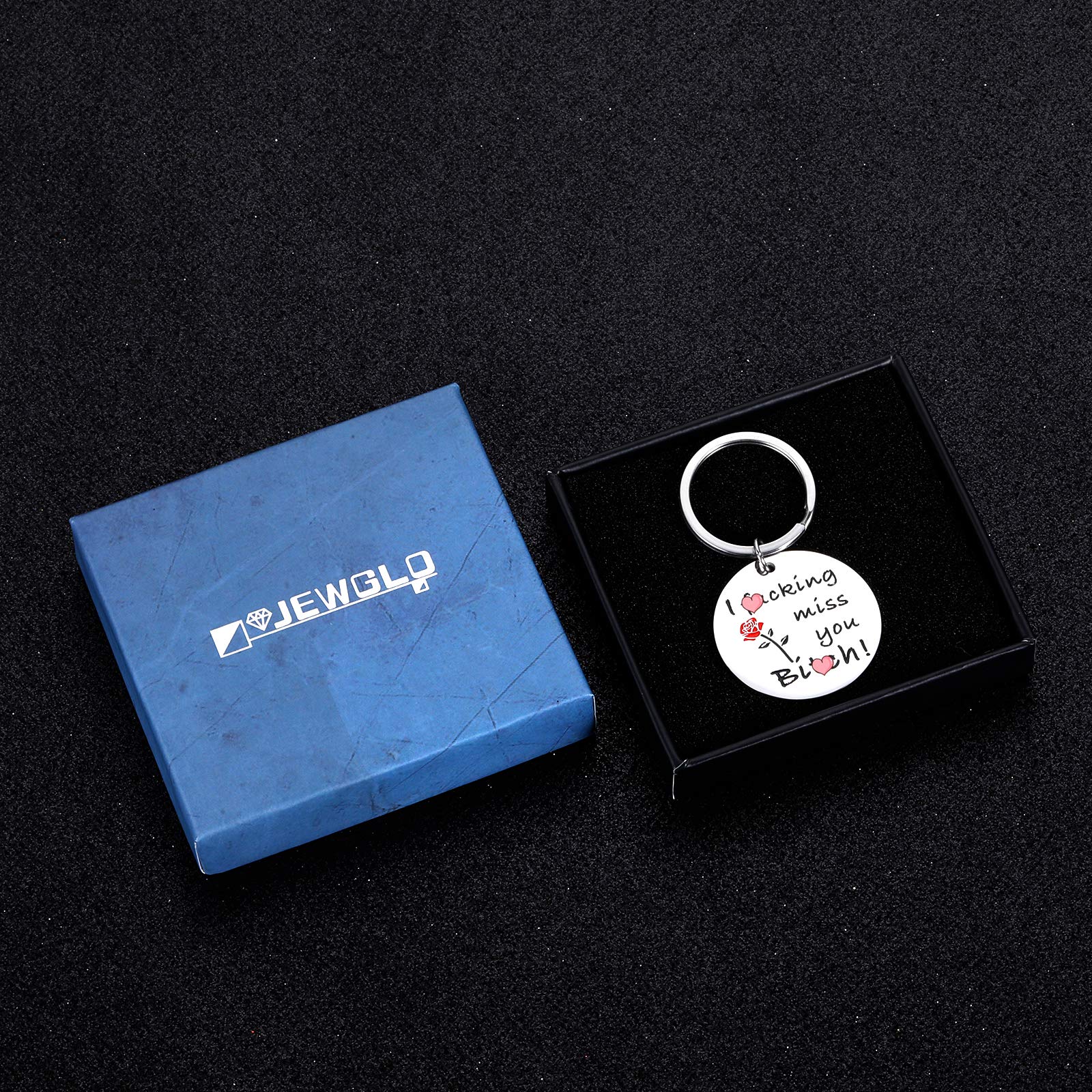 Funny Friendship Keychain Gift for Best Friend - Thoughtful Present for Sister, BFF, or Sorority - Long Distance Miss You Gift for Women - Reunion & Birthday Jewelry Keyring - Perfect for Gifts, Parties, and Special Occasions