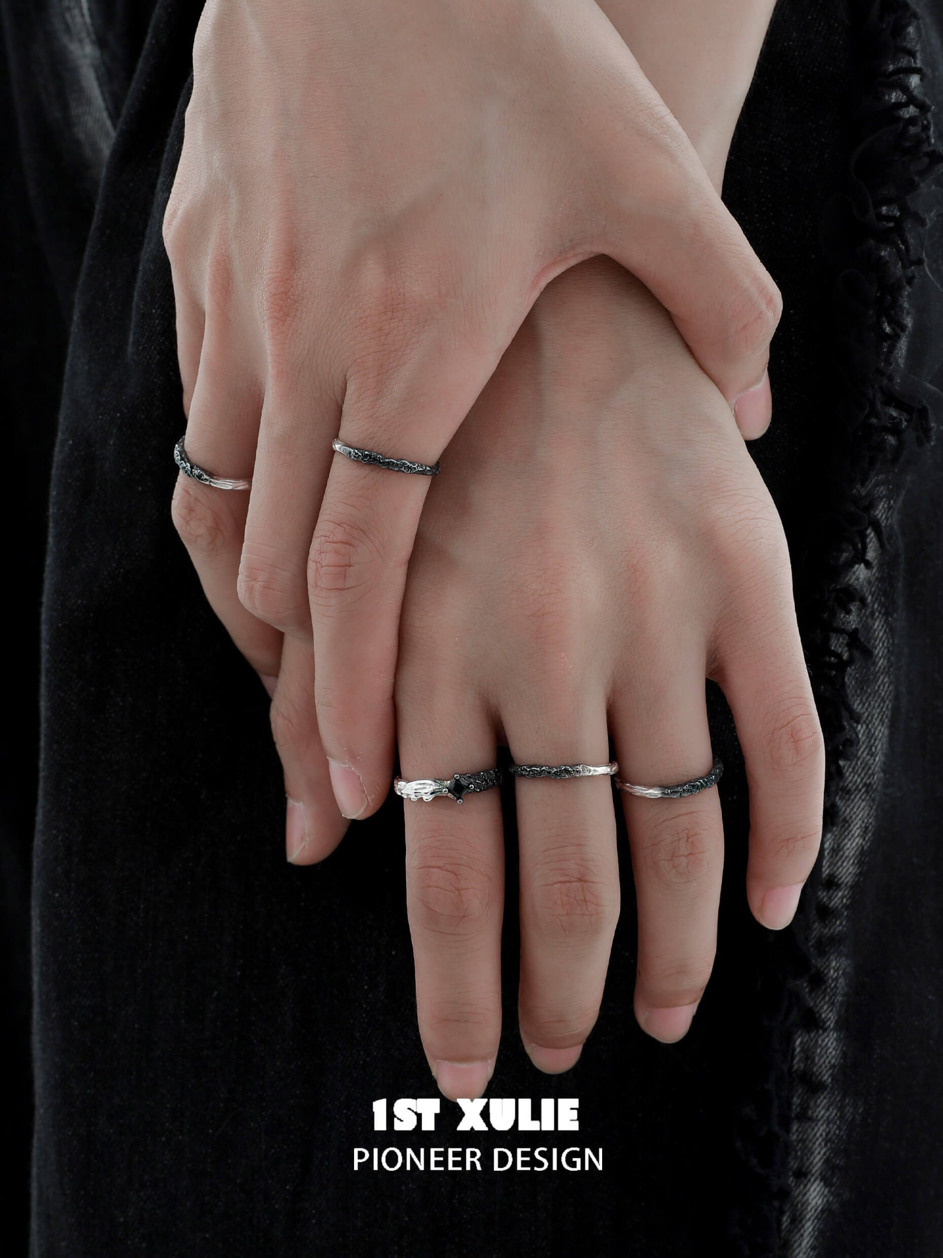 Scorch S925 Sterling Silver Gradient Rings for Women - Elegant Stackable Wedding Bands, Promise Rings & Fashion Jewelry - Perfect for Anniversary Gifts, Valentine's Day & Everyday Wear