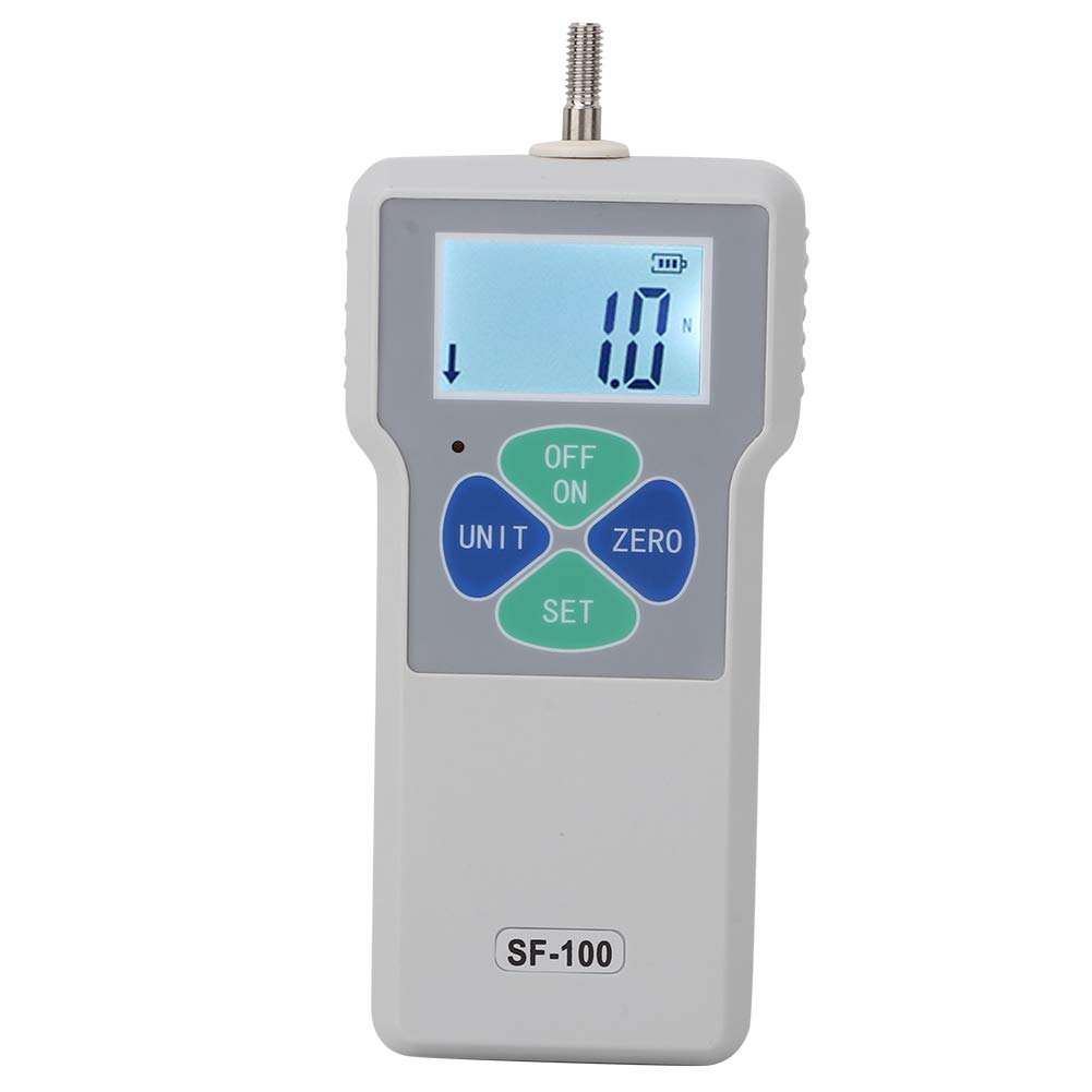 100N Digital Force Gauge Push Pull Tester - SF-100 Portable Spring Dynamometer with LCD Display (N/KG/LB) - High Precision Thrust Meter for Industrial Testing, Quality Control & Material Strength Measurement