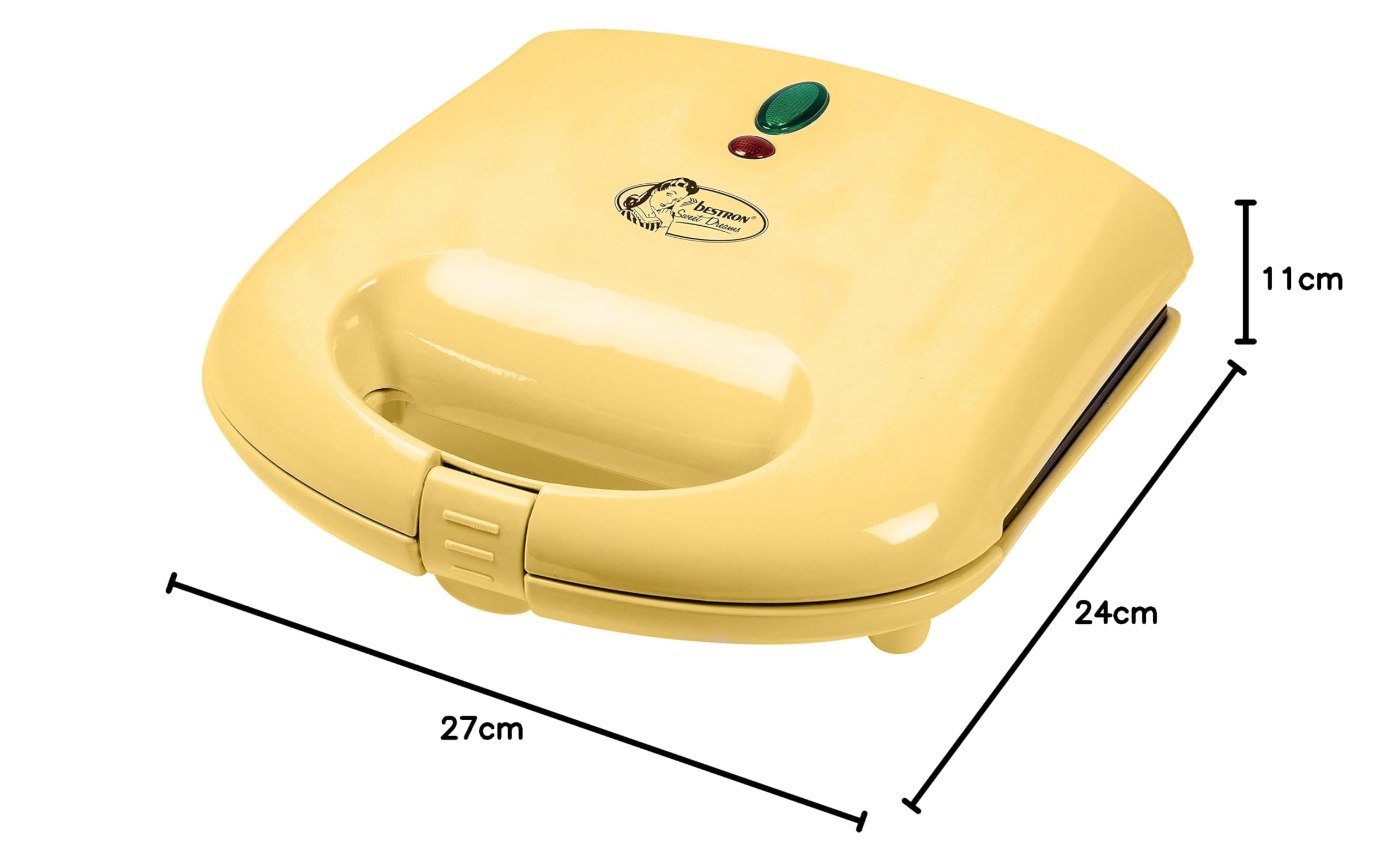 Best Belgian Waffle Maker with Non-Stick Surface & Light Indicator - 700W Sweet Dreams Collection, Yellow | Perfect for Breakfast, Brunch & Family Gatherings