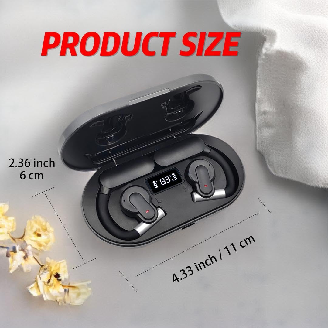 Wireless Bluetooth 5.3 Earbuds with Active Noise Cancelling, Lightweight Comfortable in-Ear Headphones with Built-in Mic - Perfect for Cycling, Driving & Workout