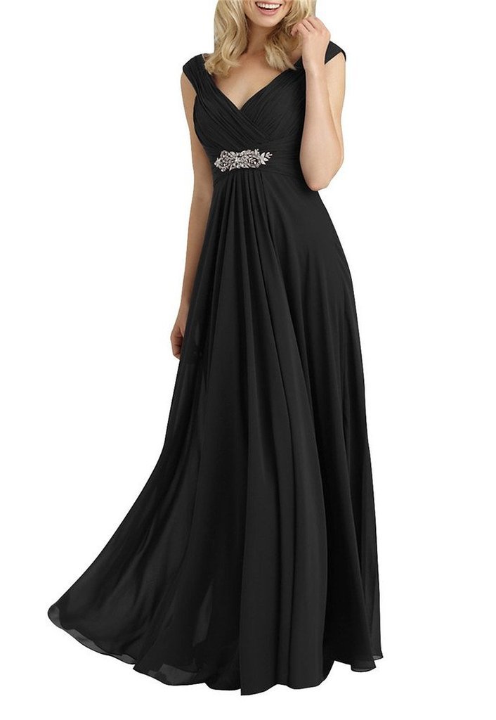Elegant Mother of The Bride Dresses - Long Formal Evening Gowns with V-Neck for Weddings & Special Occasions | Perfect for Bridesmaids, Receptions & Black Tie Events