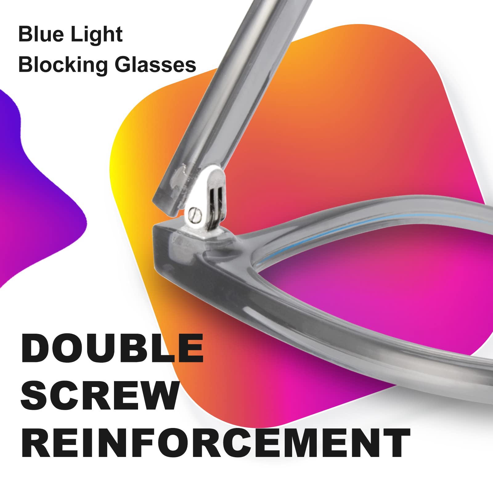 VISOONE Blue Light Blocking Glasses - Anti Glare Computer Gaming Glasses for Women & Men - Square Frame Style - Reduce Eye Strain for Work, Gaming & Screen Time (MONTANA)