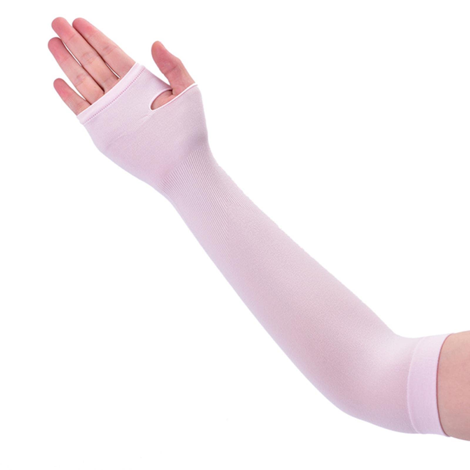 Ice Silk Sunscreen Arm Sleeves - UV Protection Long Gloves for Outdoor Sports, Cycling & Running - Breathable Sun Protection Sleeve Covers for Men & Women (Great for Hiking, Golf, Driving & Summer Activities)