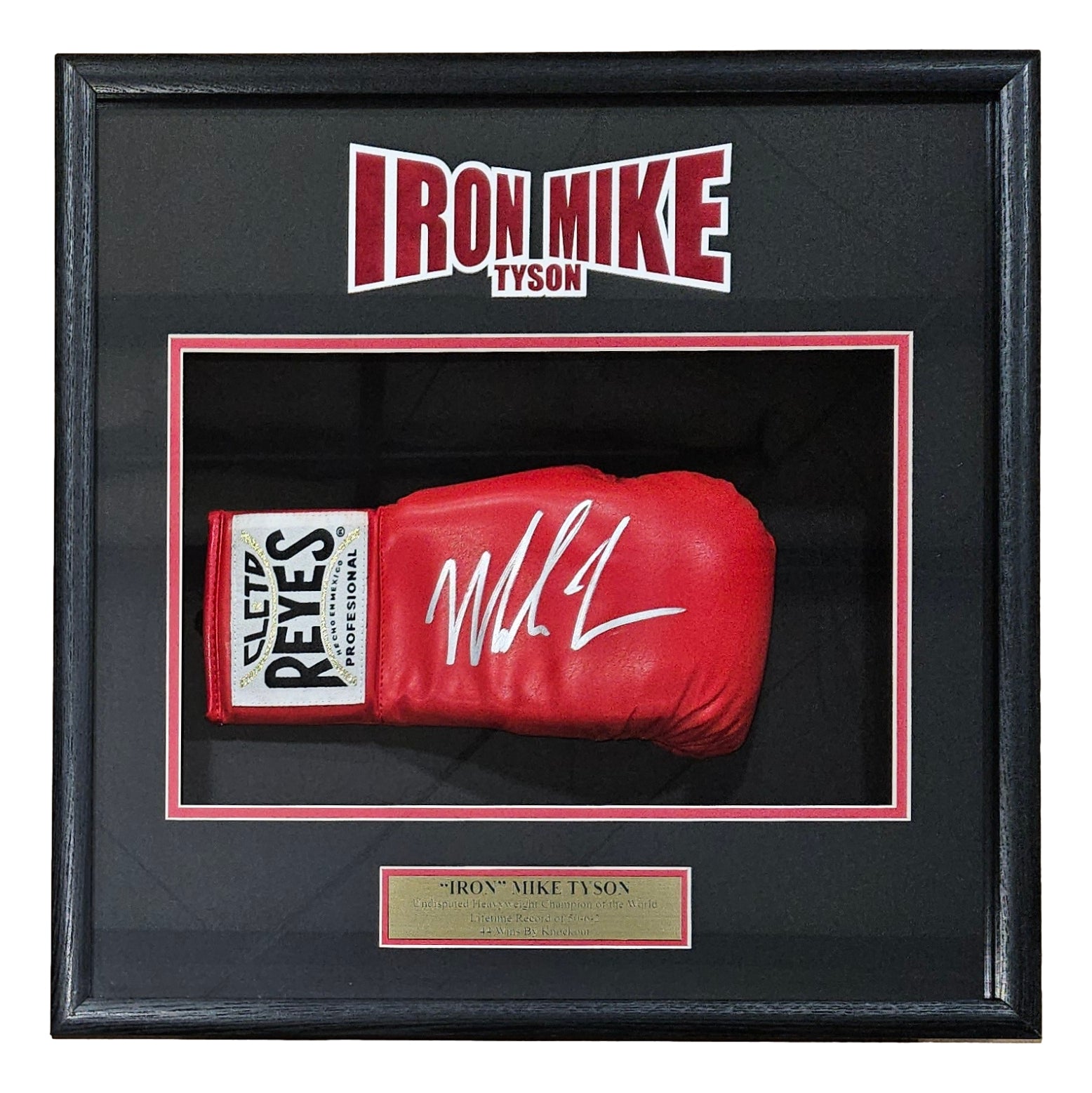 Mike Tyson Autographed Red Right Hand Cleto Reyes Boxing Gloves - JSA ITP Certified - Perfect for Collectors, Boxing Memorabilia & Home Gym Display
