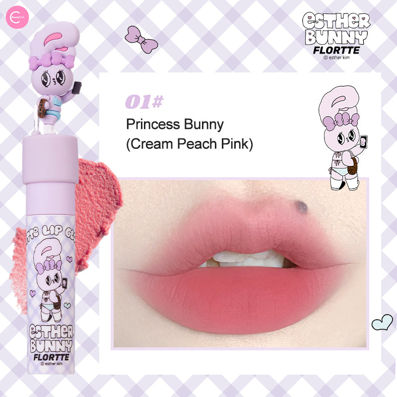 FLORTTE x BUNNY Milky Lip Cream - Hydrating Tinted Lip Balm with Shea Butter & Vitamin E | Moisturizing & Nourishing for Soft Lips | Perfect for Daily Wear, Makeup Looks & Gift Giving