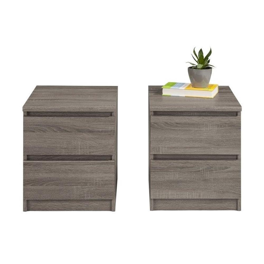 Tvilum Scottsdale 2-Piece Modern Bedroom Set - 5-Drawer Dresser & Nightstand in Truffle Brown - Perfect for Master Bedroom, Guest Room, or Apartment Decor