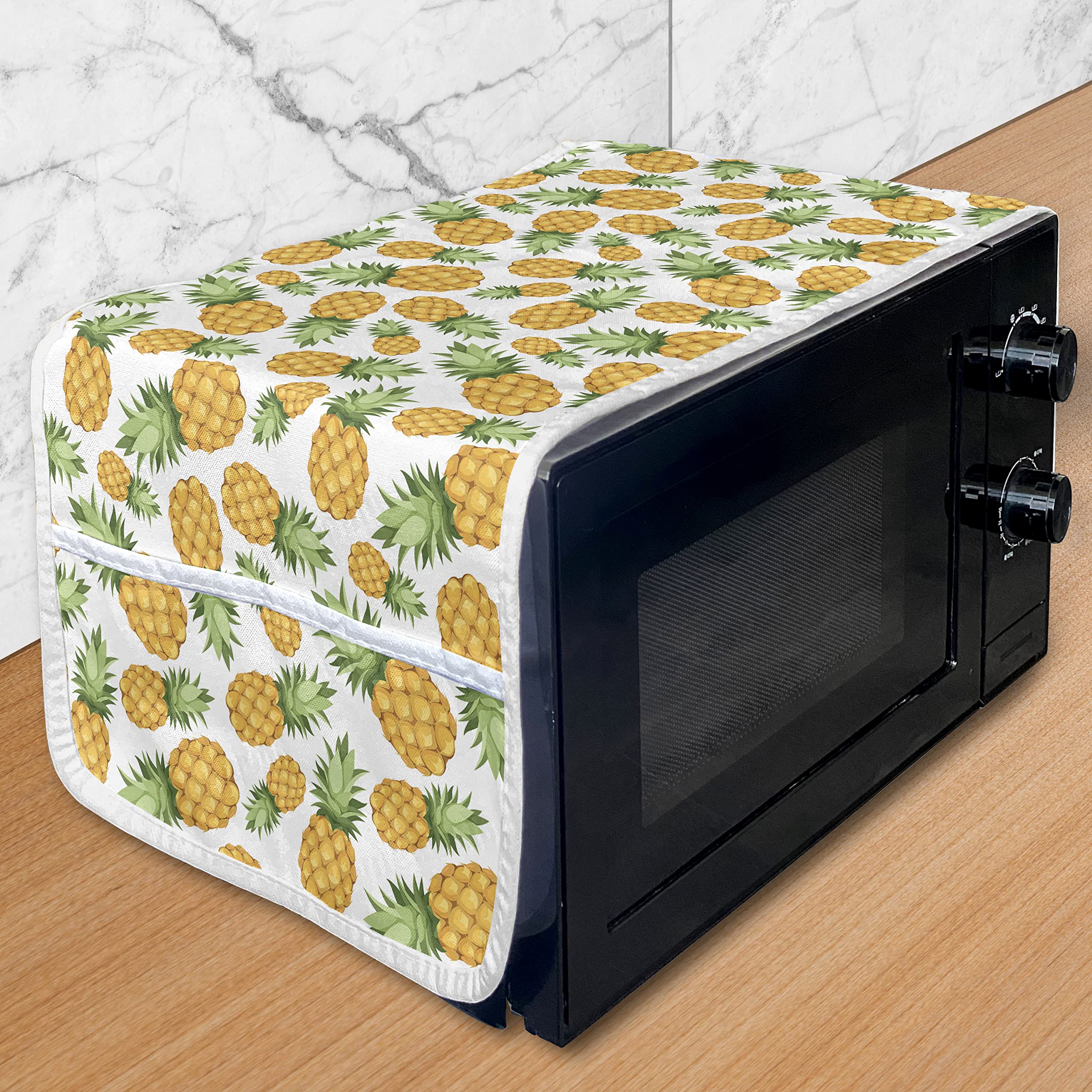 Ambesonne Microwave Oven Cover - Waterproof Pineapple Tropical Fruit Design, 36