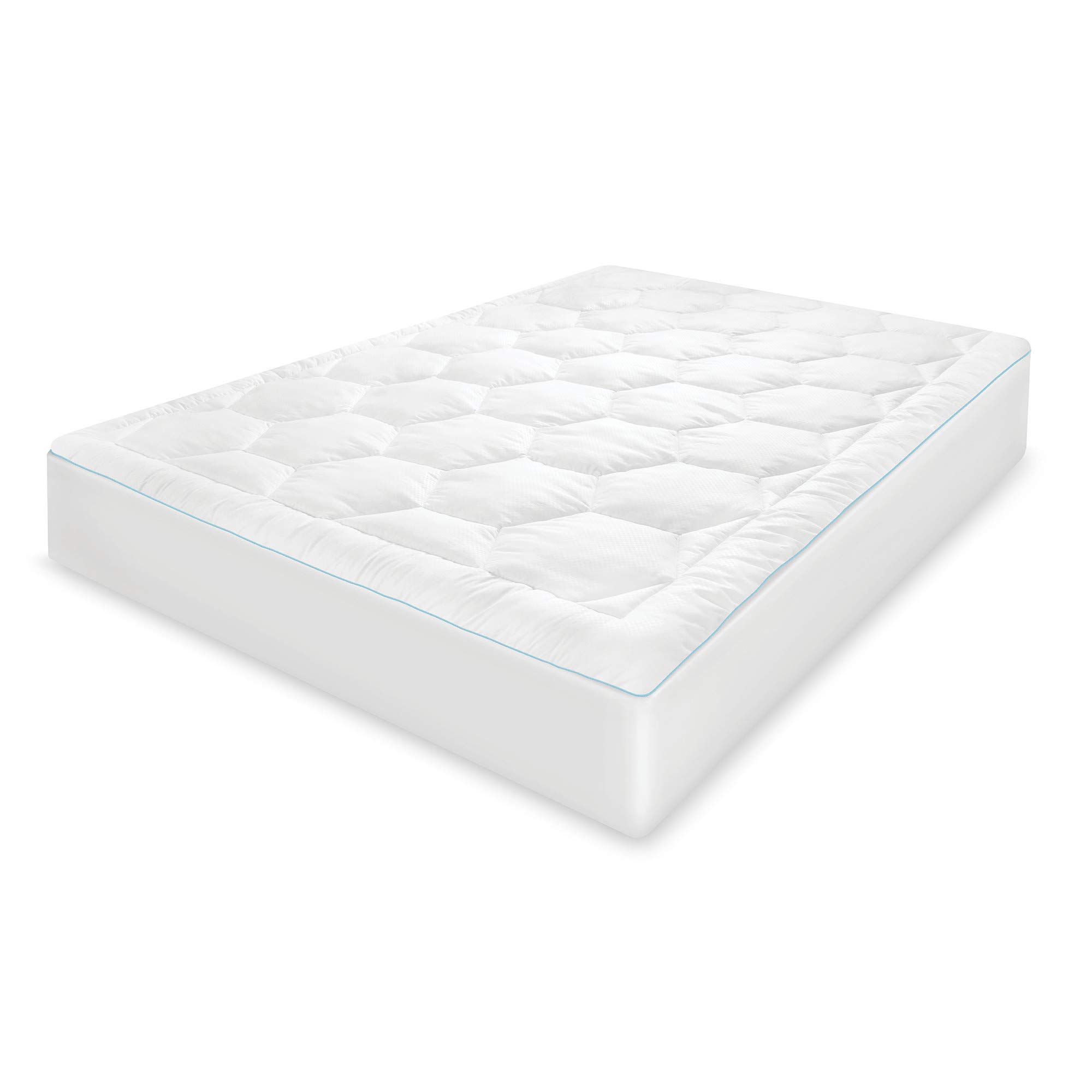 SensorPEDIC CoolFusion Mattress Pad - Full Size White Cooling Mattress Topper for Hot Sleepers - Perfect for Summer Nights & Temperature Regulation