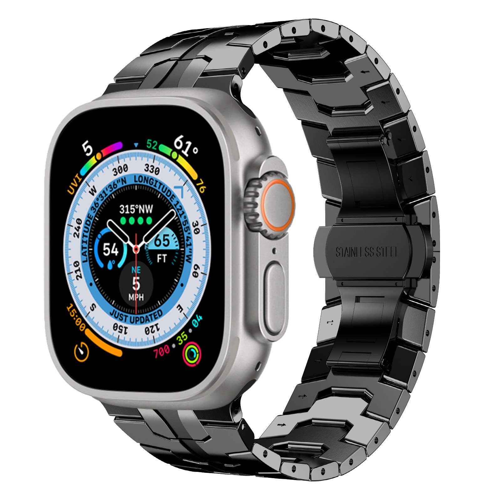 Fullife Stretchy Solo Loop Strap - Adjustable Braided Nylon Sport Band Compatible with Apple Watch 38mm 40mm 41mm 42mm 44mm 45mm - for iWatch Series SE/1/2/3/4/5/6/7/8 - Comfortable Lightweight Wristband for Women & Men - Perfect for Running, Workouts & Everyday Wear