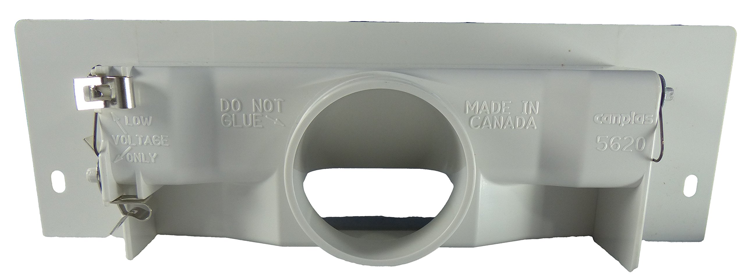 Central Vacuum Sweep Inlet Valve - White CanSweep Dustpan Valve for Under Counter & Baseboard Installation | Perfect for Home & Office Central Vacuum Systems Cleaning