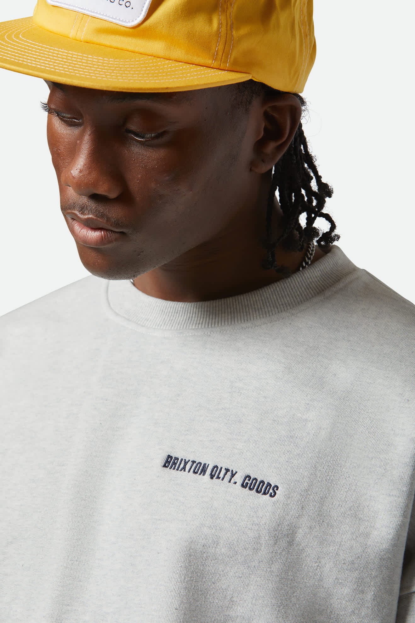 Premium Embroidered Heavyweight Oversized Crewneck Sweatshirt - Heather Grey Ash - Cozy & Stylish for Casual Wear, Street Fashion & Loungewear