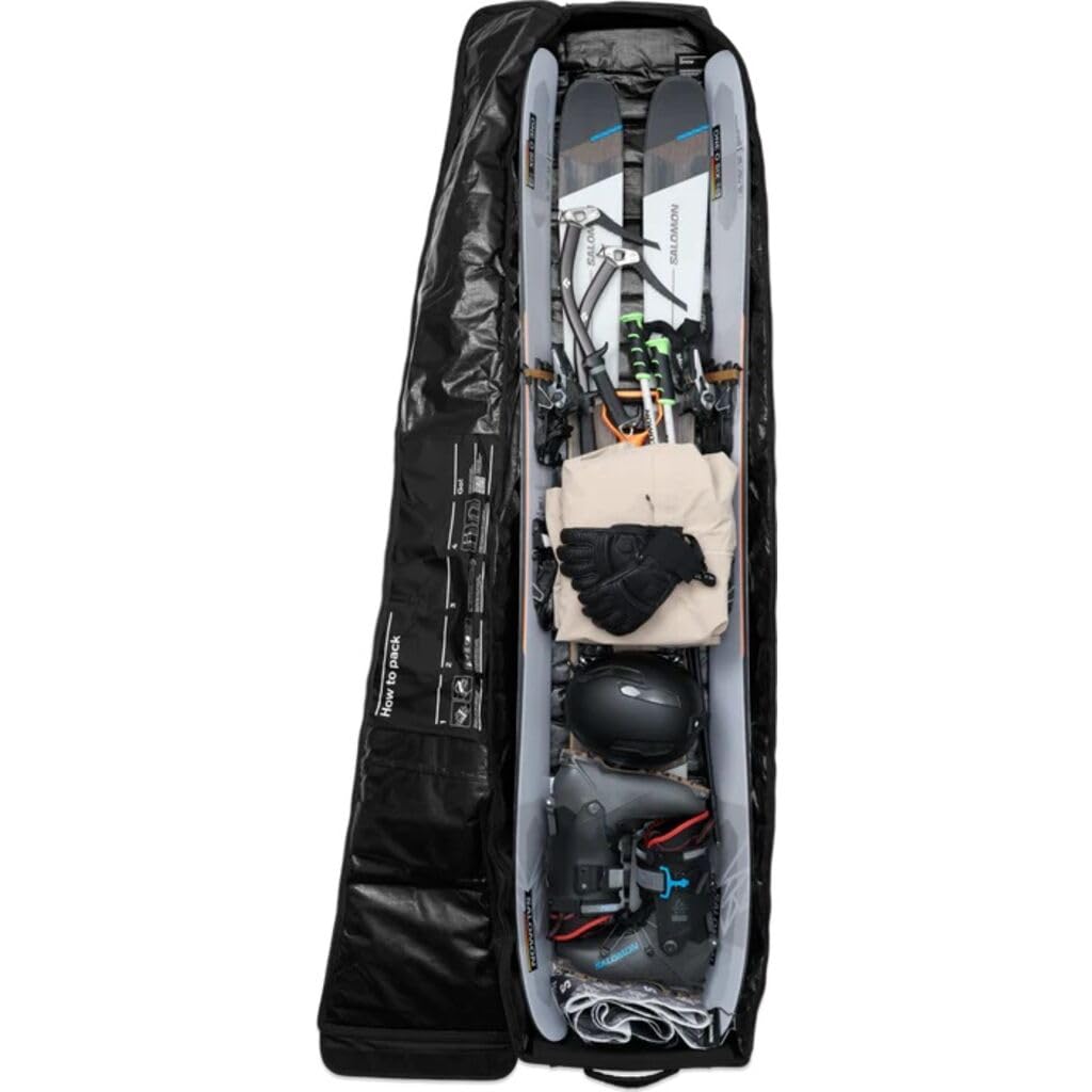 Db Journey Snow Roller Bag - Wheeled Ski Travel Bag with Adjustable Length, Padded & Compressible Design for Airplane Protection | Perfect for Ski Trips, Winter Vacations & Snow Sports Equipment Storage
