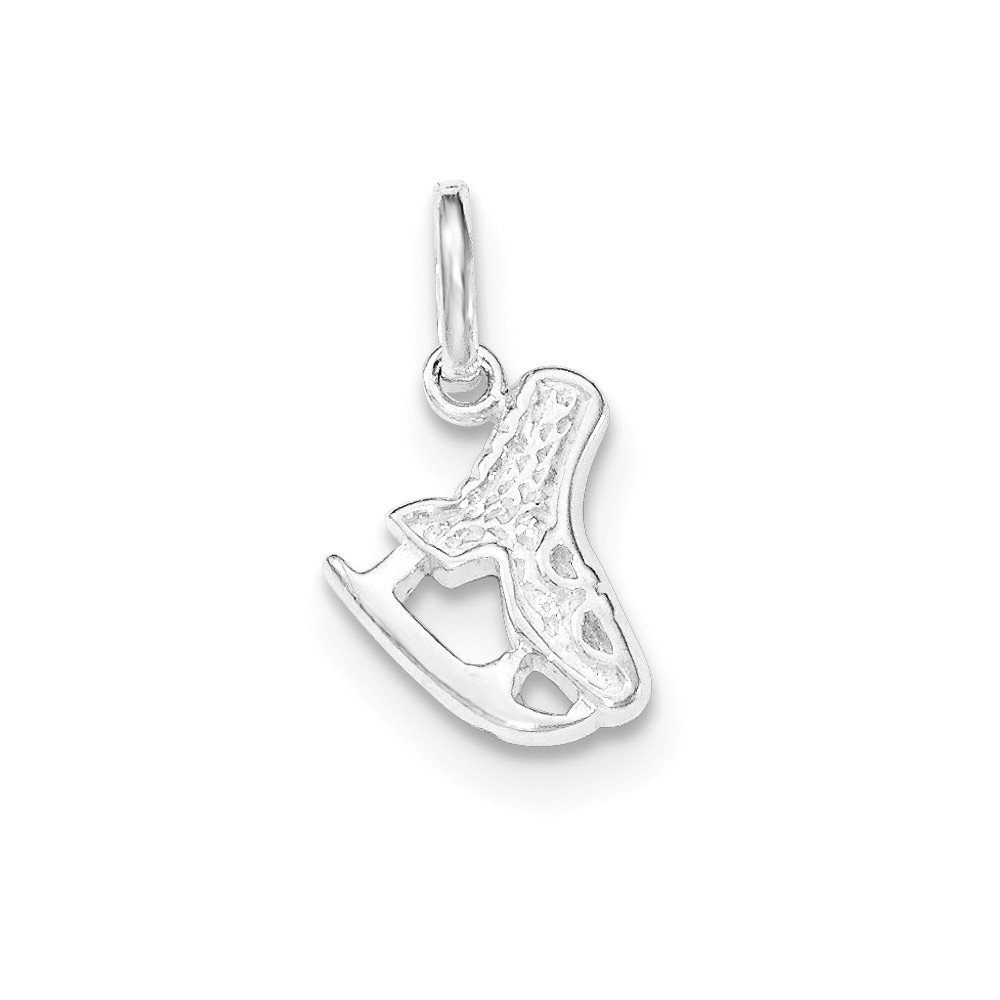 Jewels By Lux Sterling Silver Polished Ice Skate Charm Pendant - Elegant Jewelry Gift for Skaters, Figure Skating Enthusiasts & Ice Dance Lovers