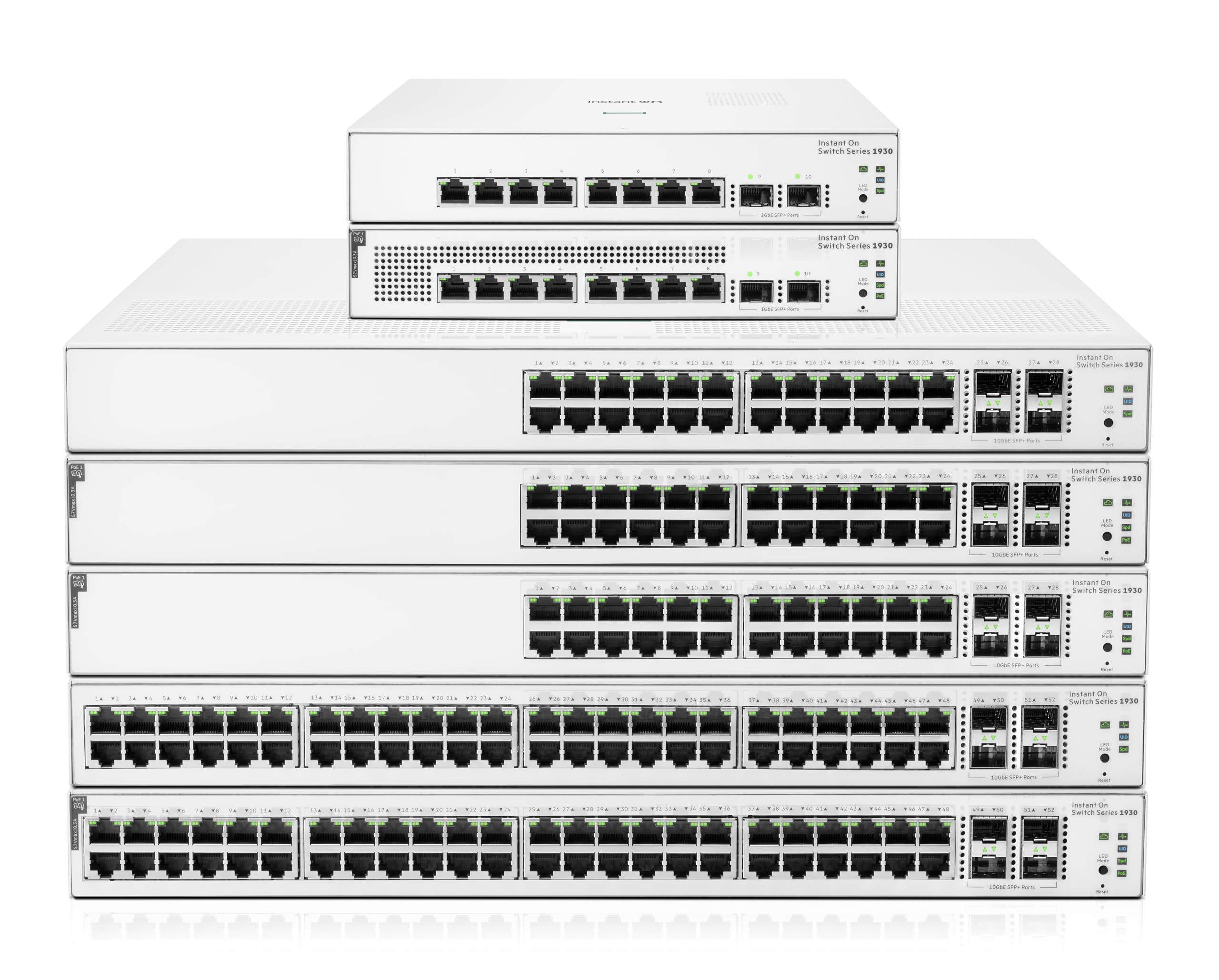 HPE Networking Instant On 1930 8-Port Gigabit Smart Managed Layer 2+ Ethernet Switch | 8x 1G Ports + 2x SFP Slots | US Power Cord (JL680A#ABA) | Ideal for Small Business Networks & Home Office Setups