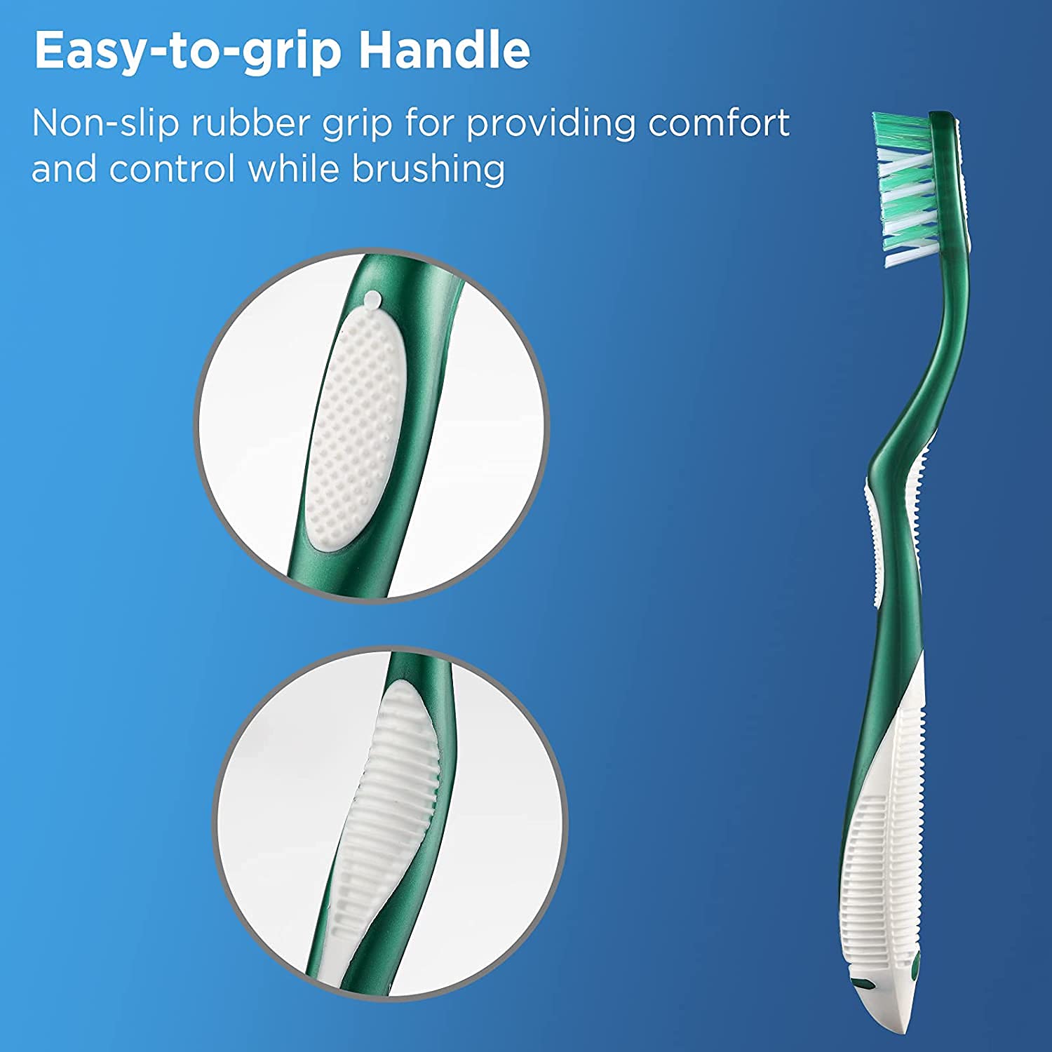 Firm Toothbrushes for Adults with Cross Hard Bristles - Pack of 6 | Ideal for Deep Cleaning, Gum Health & Travel Use