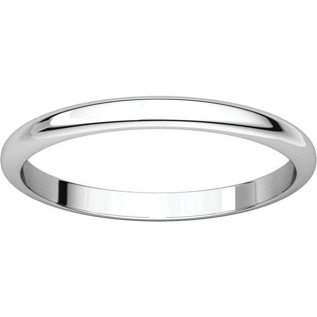 14K Gold 2mm Half Round Wedding Band for Women - Elegant & Durable Bridal Ring for Engagement, Anniversary & Everyday Wear