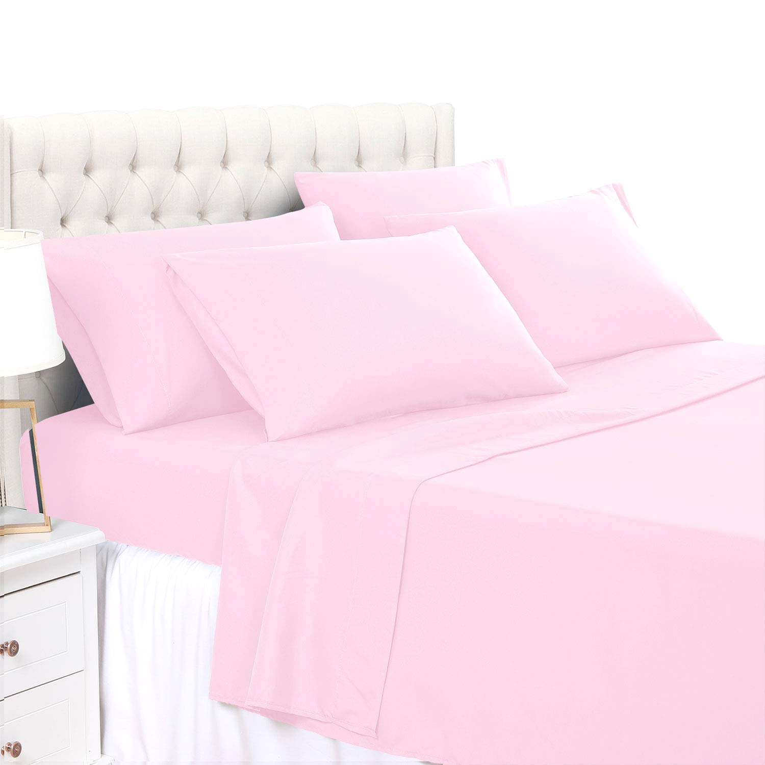 4 Piece Twin XL Bed Sheet Set - 600 Thread Count 100% Long Staple Cotton - Ultra Soft & Breathable - Fits Mattress Up to 15