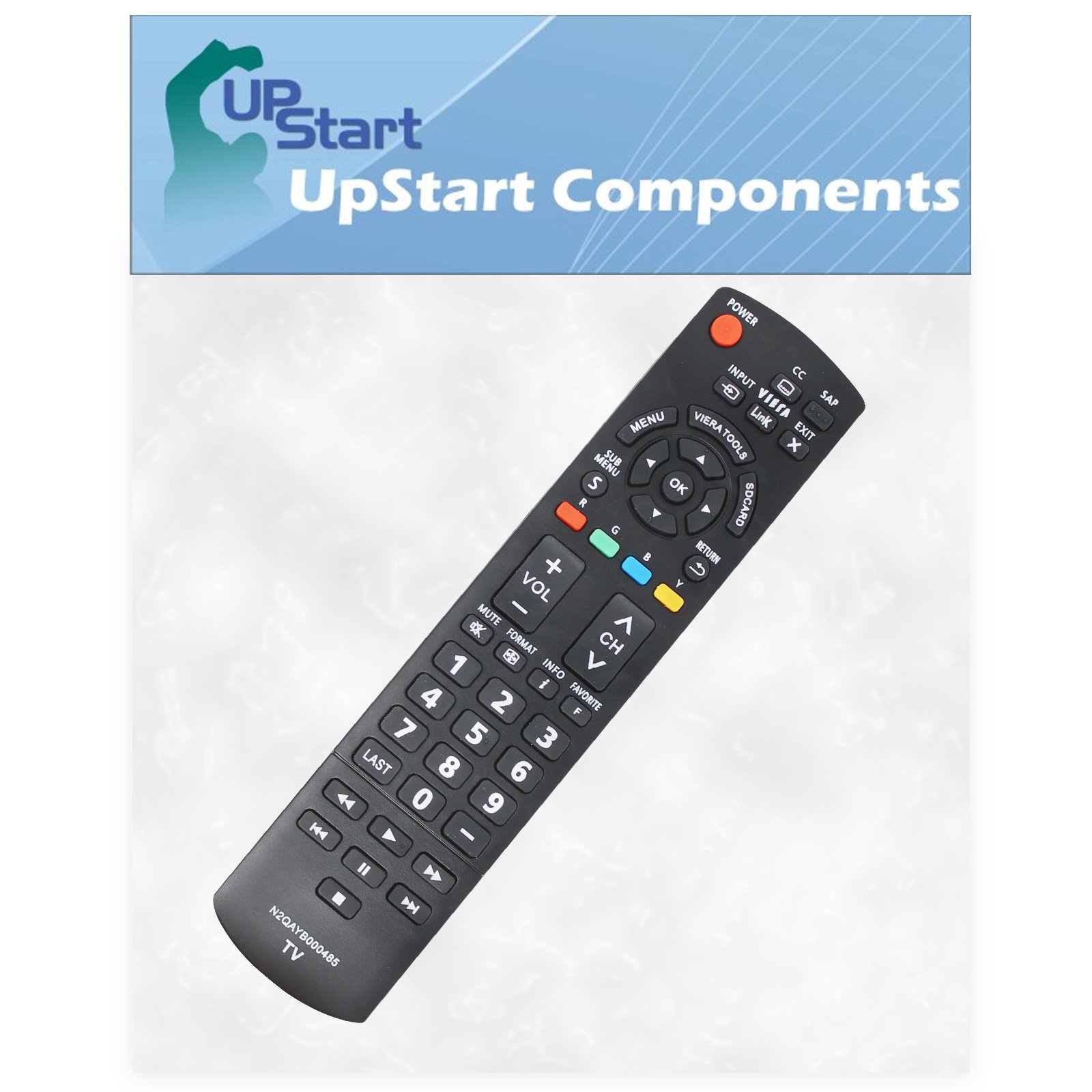 Original Panasonic TC-P50C1N HDTV Replacement Remote Control - Compatible with N2QAYB000537 Model | Perfect for Home Theater & Living Room Entertainment Systems