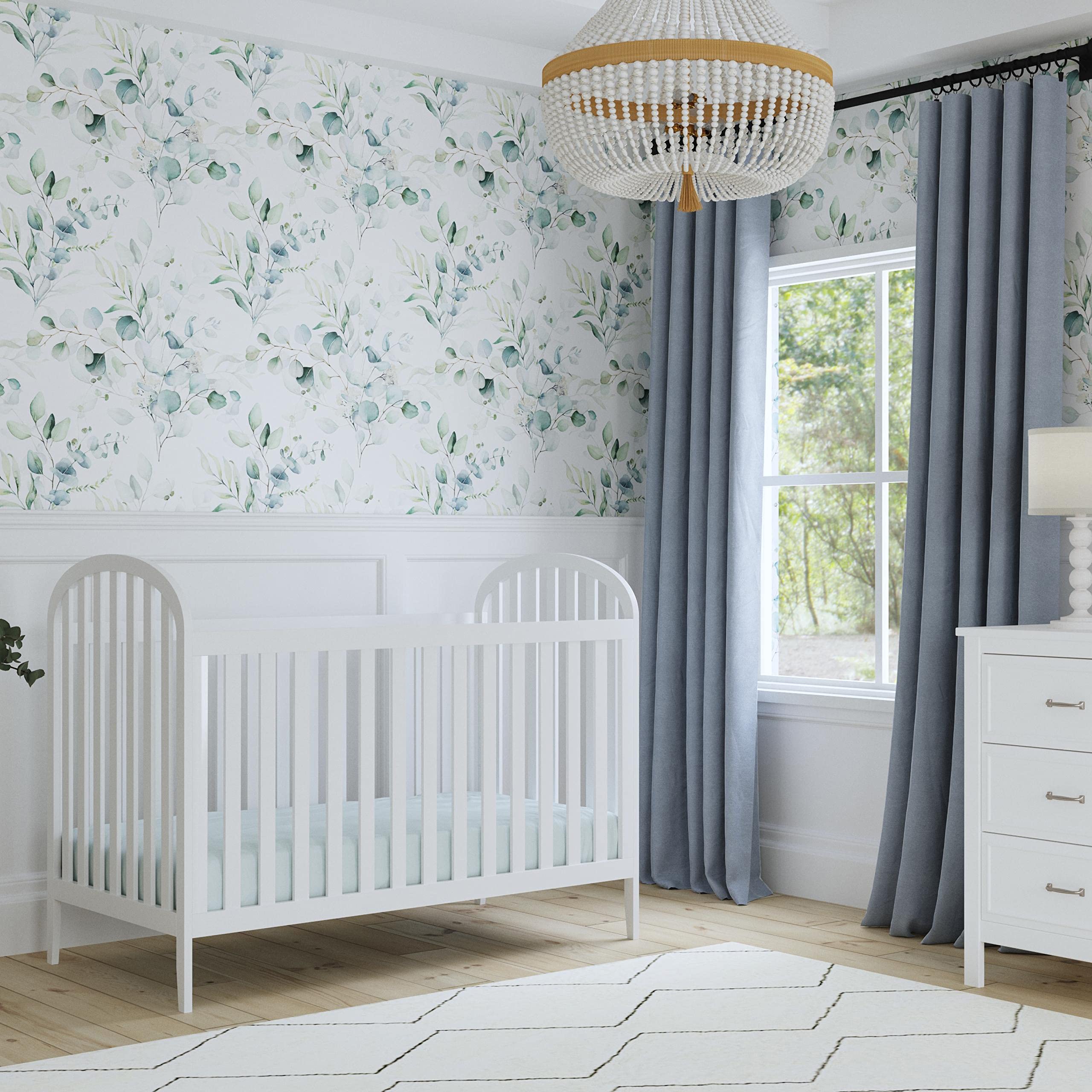 DaVinci Beau 3-in-1 Convertible Baby Crib to Toddler Bed & Daybed - GREENGUARD Gold Certified, Adjustable Mattress Heights (4 Levels), Easy Assembly - White - Perfect for Nursery, Bedroom & Guest Room