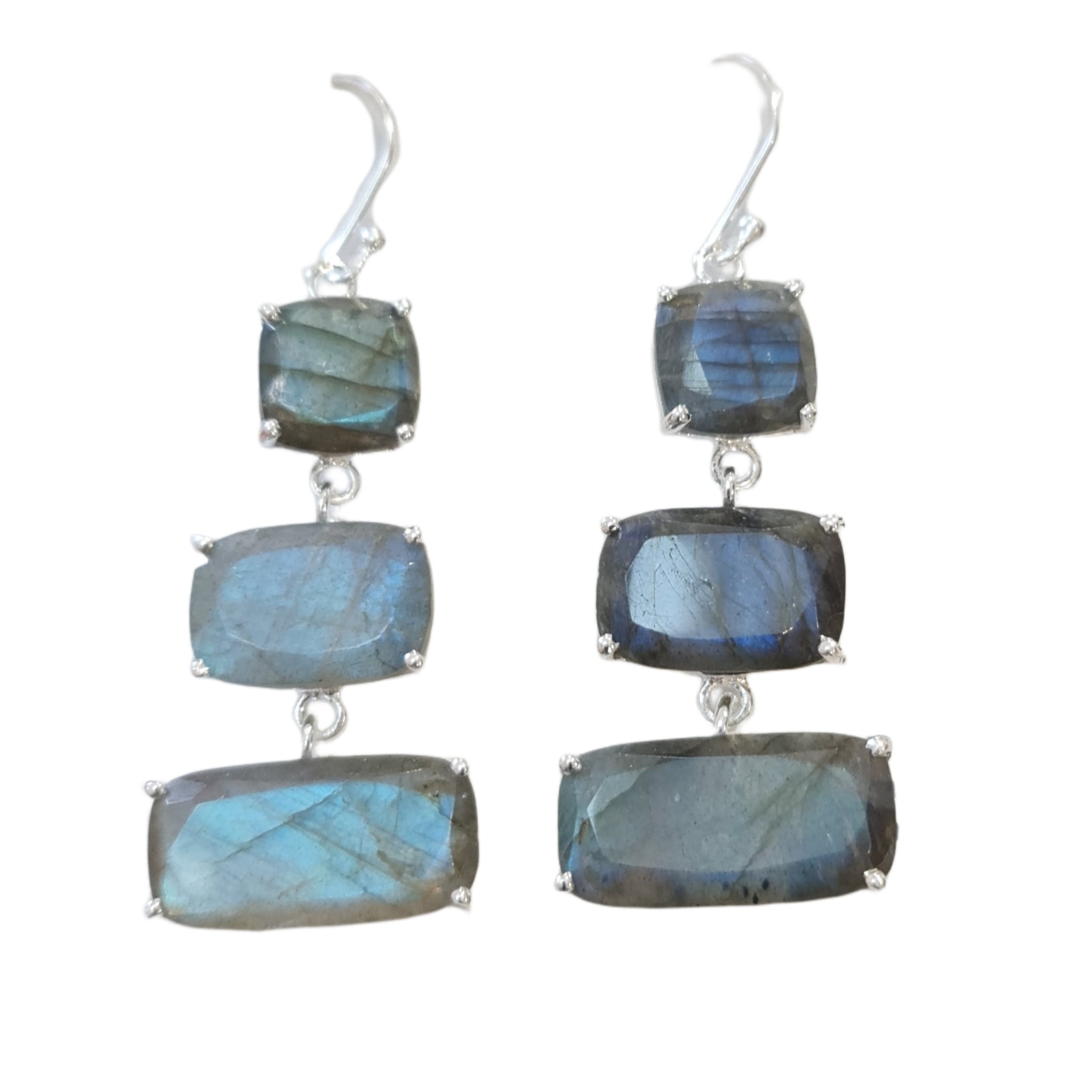 Labradorite Drop Earrings for Women – Handmade Gemstone Jewelry with Sterling Silver Hooks | Perfect for Weddings, Parties & Everyday Wear