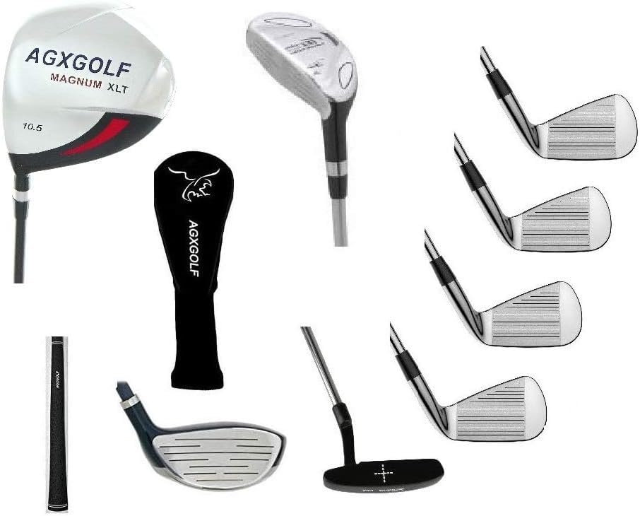Left-Handed Men's Tour Edition Executive Golf Club Set - 460cc Driver, 3 Wood, Hybrid, XS-Tour Irons & Putter with Stand Bag | Premium USA-Made Golf Equipment for Men | Perfect for Course Play & Tournament Training