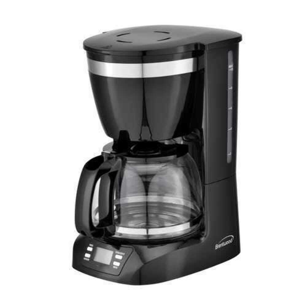 Brentwood Appliances BTWTS219BK 10-Cup Digital Coffee Maker - Black, Programmable Timer, Auto Shut-Off - Perfect for Home, Office, and Dorm Use