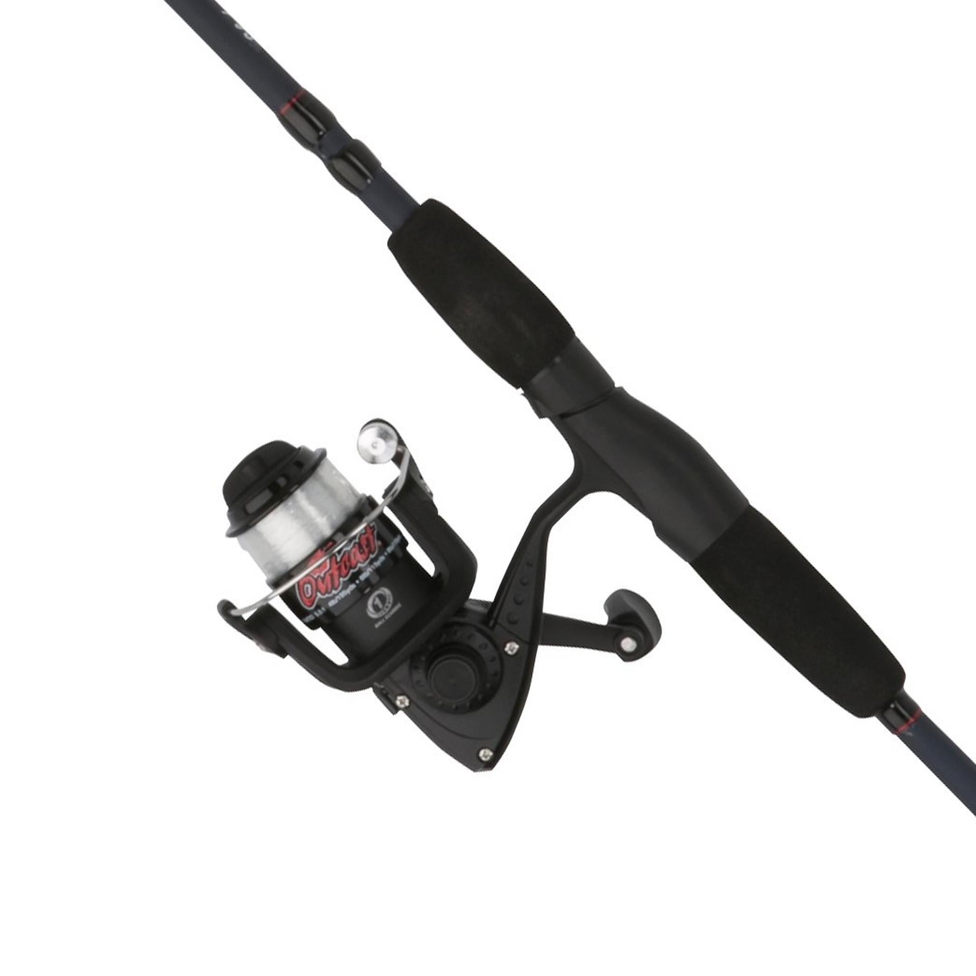 Outcast® Spinning Fishing Rod and Reel Combo - Lightweight Graphite Freshwater/Saltwater Fishing Gear for Bass, Trout, Salmon - Perfect for Shore Fishing, Boat Angling & Outdoor Adventures