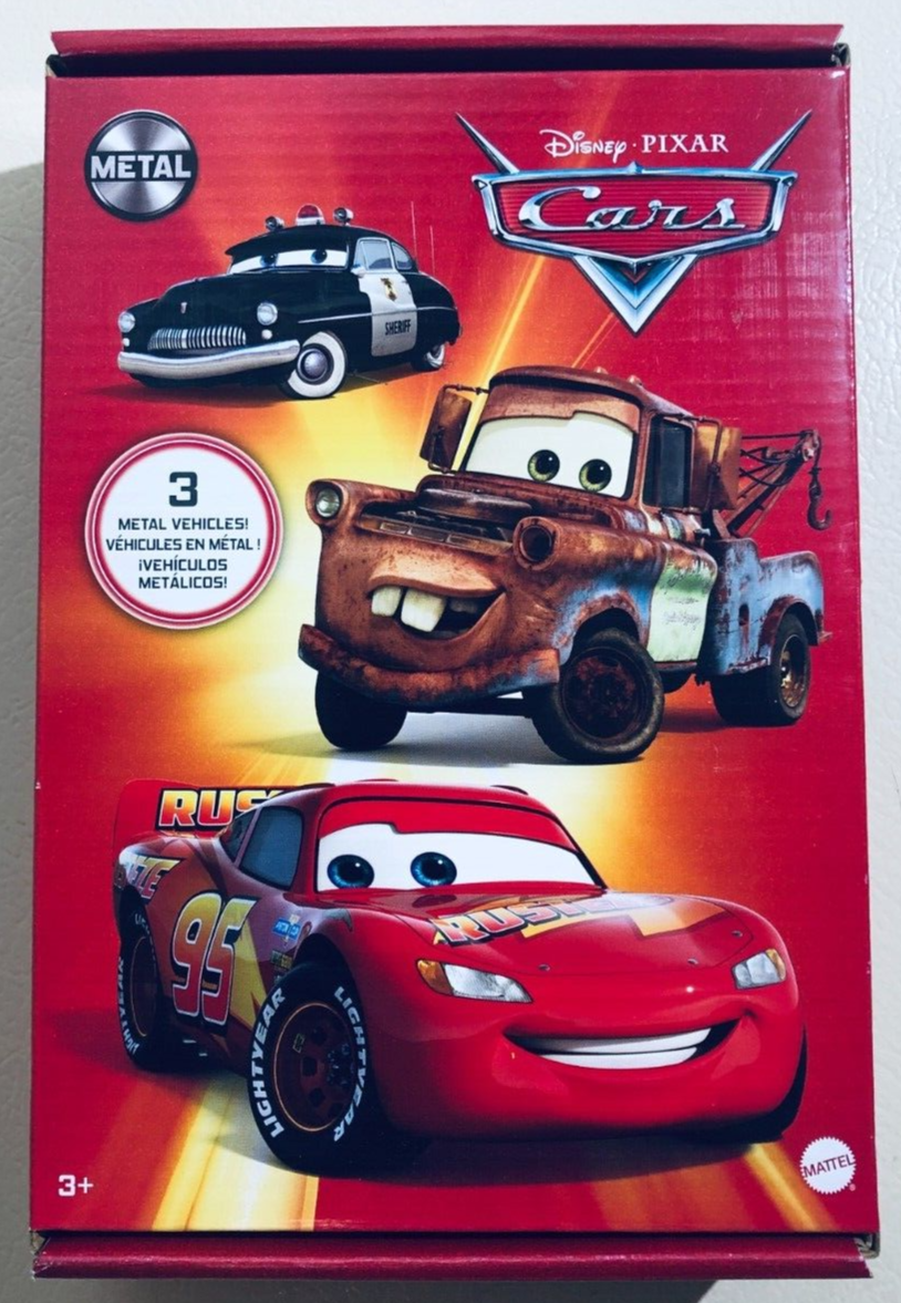 Disney Pixar Cars Die Cast Metal Vehicle 3-Pack - Exclusive Collectible Toy Set for Kids | Lightning McQueen, Mater & Friends | Perfect for Playtime, Birthday Gifts & Car Lovers Collection