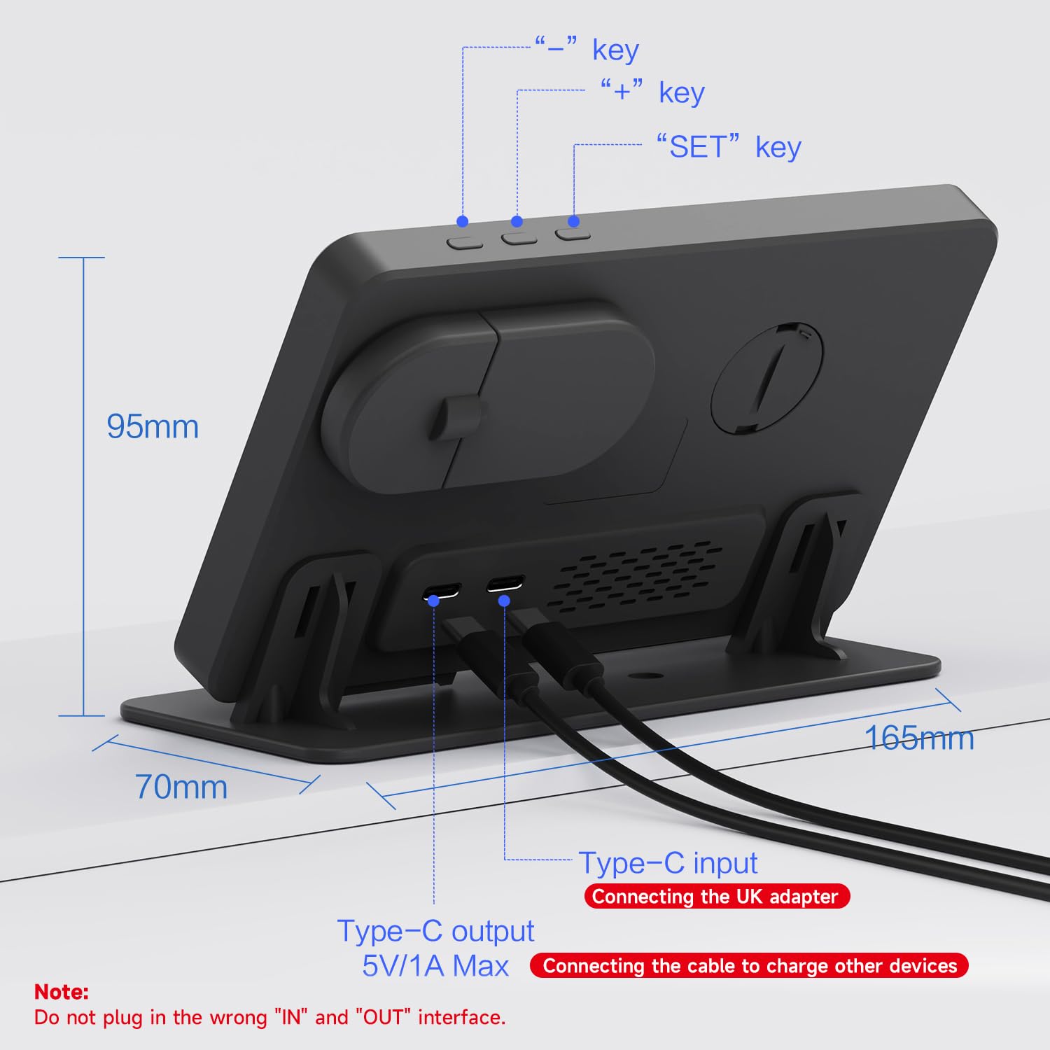 3-in-1 Wireless Charging Station for Samsung Galaxy Watch 6/5/5Pro & Galaxy S24/S23/A15/A55 Phones & Galaxy Buds - Fast Charging Stand with Digital Alarm Clock - Perfect for Bedside, Office Desk & Travel
