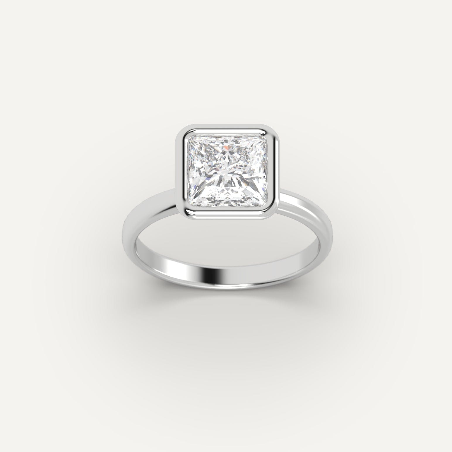 2 Carat Princess Cut Diamond Engagement Ring - Sparkling Solitaire for Proposals, Weddings & Anniversaries