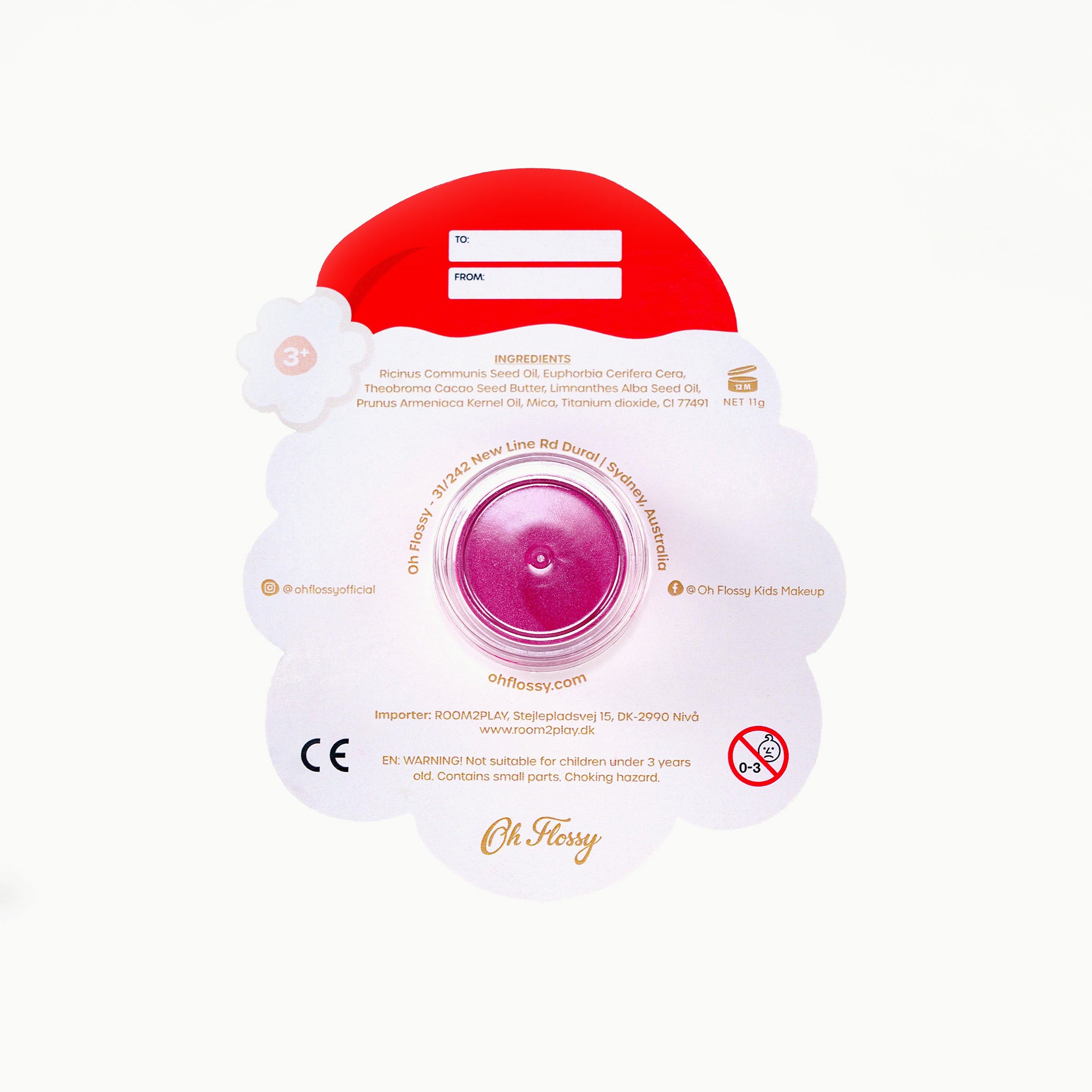 Oh Flossy Lipstick Set - Perfect Christmas Stocking Stuffer Gift for Women | Santa-Themed Holiday Makeup Present for Her | Ideal for Christmas Parties, Secret Santa Exchanges & Holiday Beauty Gifts